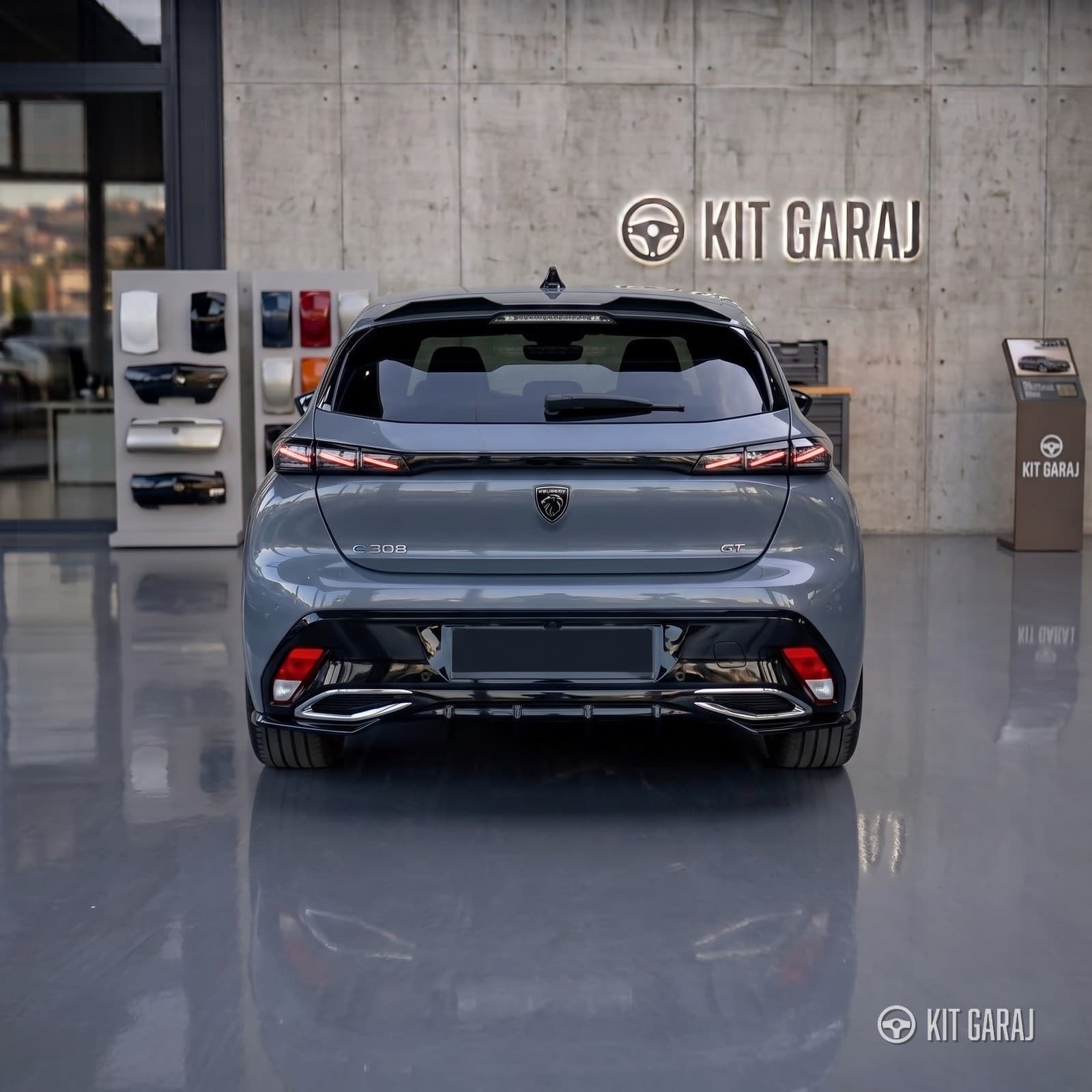 Peugeot 308 Parlak Siyah Body Kit Plastik Boyalı (2/6)