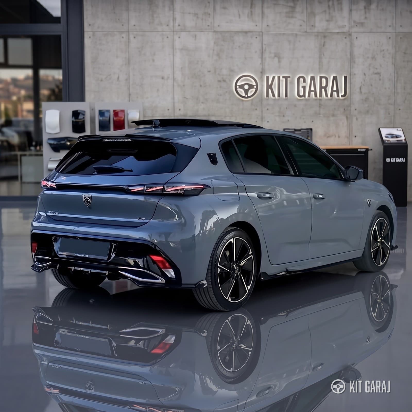 Peugeot 308 Parlak Siyah Body Kit Plastik Boyalı (3/6)