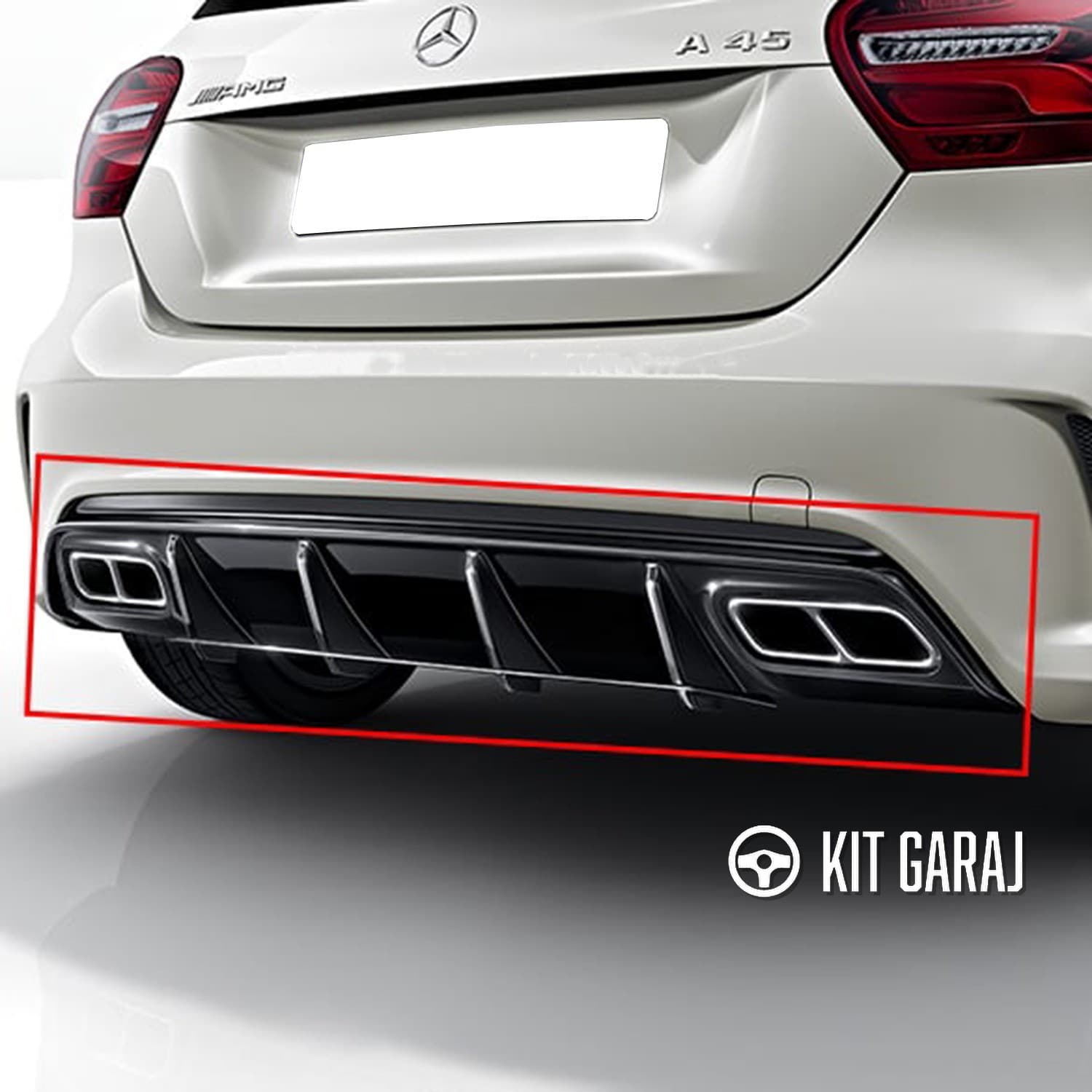 Mercedes-Benz W176 A45 Brabus 2013-2018 Piano Black Difüzör (Plastik) Boyalı