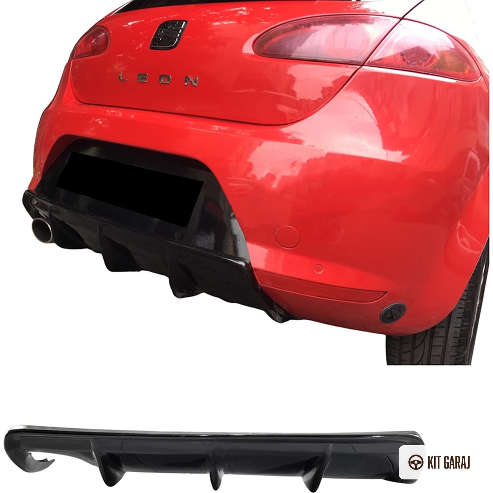 Seat Leon Mk2 2005-2012 Makyajsız Piano Black Difüzör (Plastik) Boyalı (3/3)