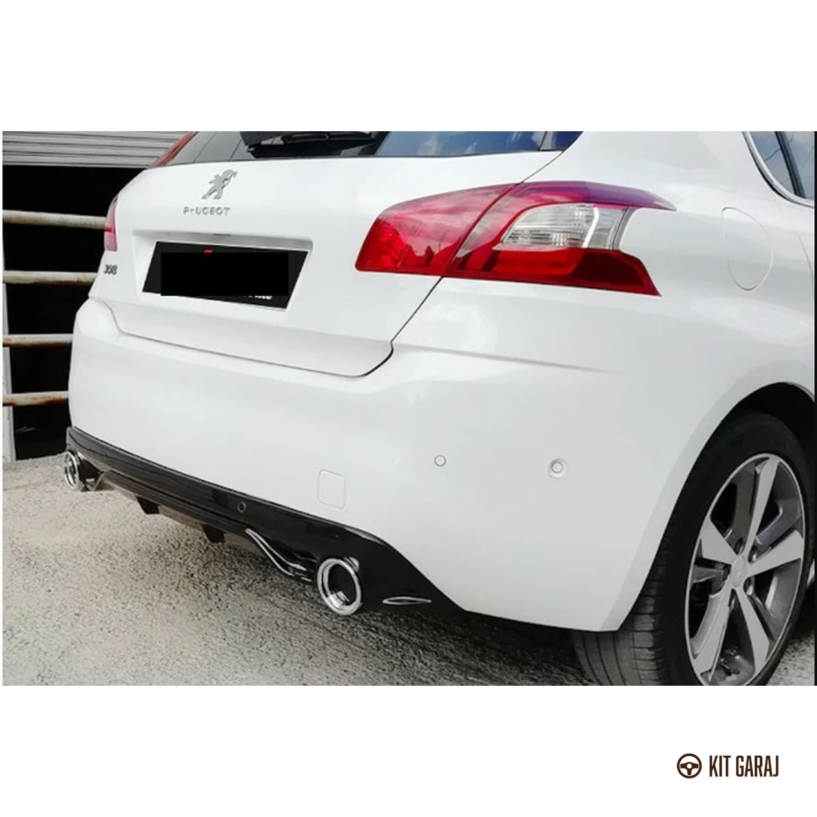 Peugeot 308 2013+ Race Piano Black Difüzör (Plastik) Boyalı (3/4)