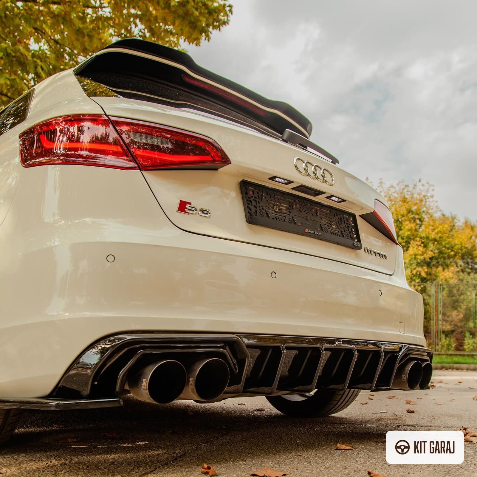 Audi A3 8V S3 Sportback 2013-2016 Difüzör (Plastik) Piano Black Boyalı