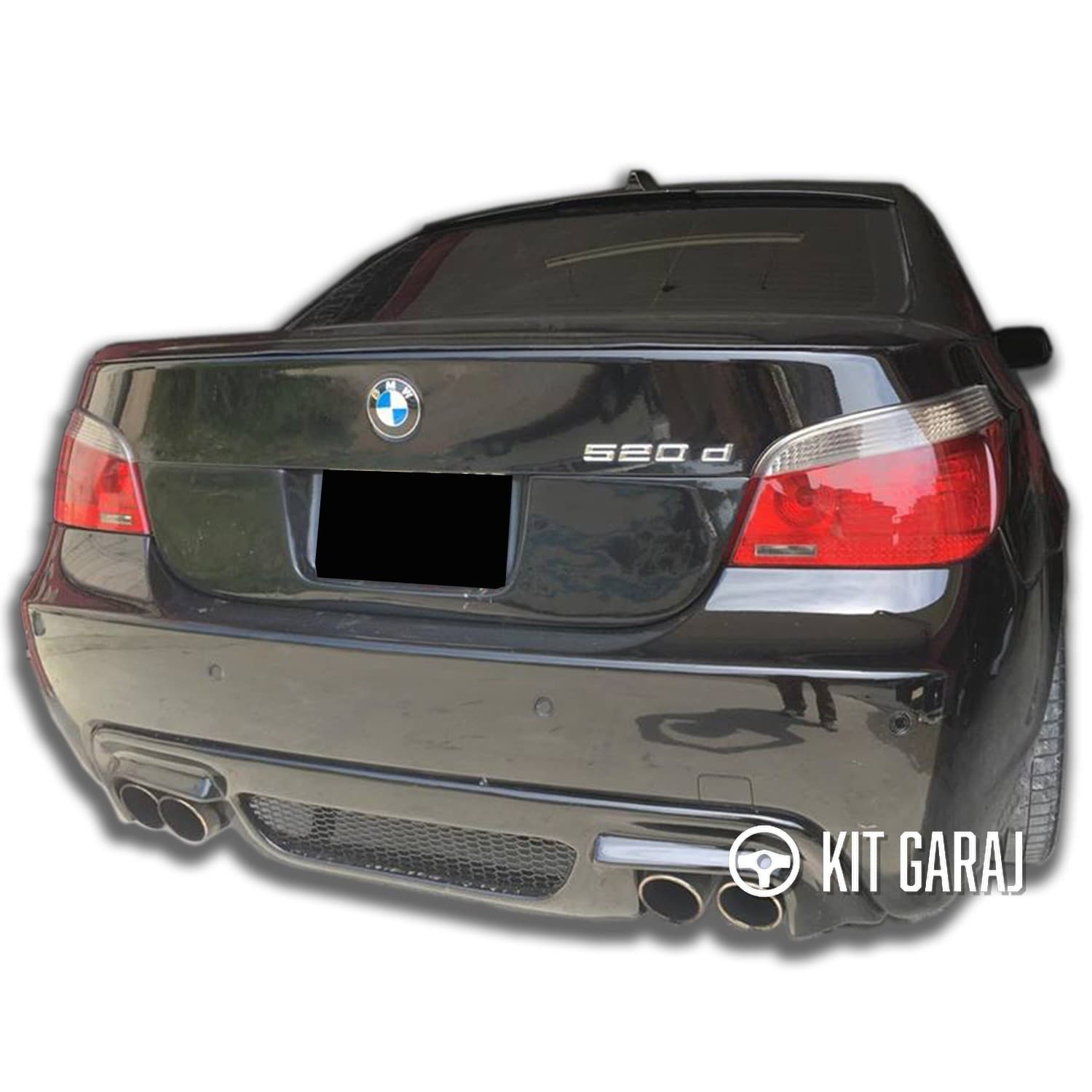 BMW E60 2003-2010 Rieger M5 Parlak Siyah Difüzör (Plastik) Boyalı (3/7)