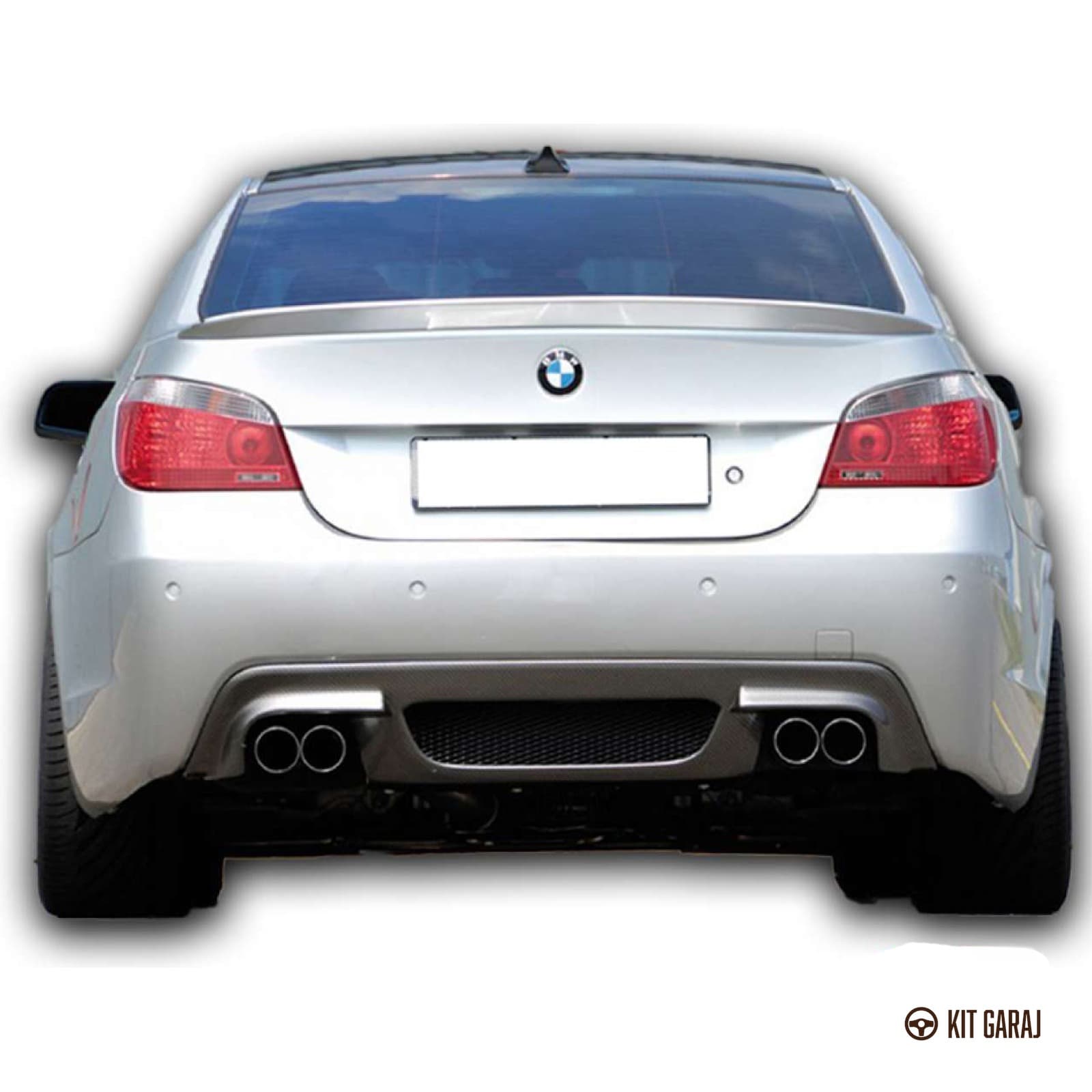 BMW E60 2003-2010 Rieger M5 Parlak Siyah Difüzör (Plastik) Boyalı (3/7)