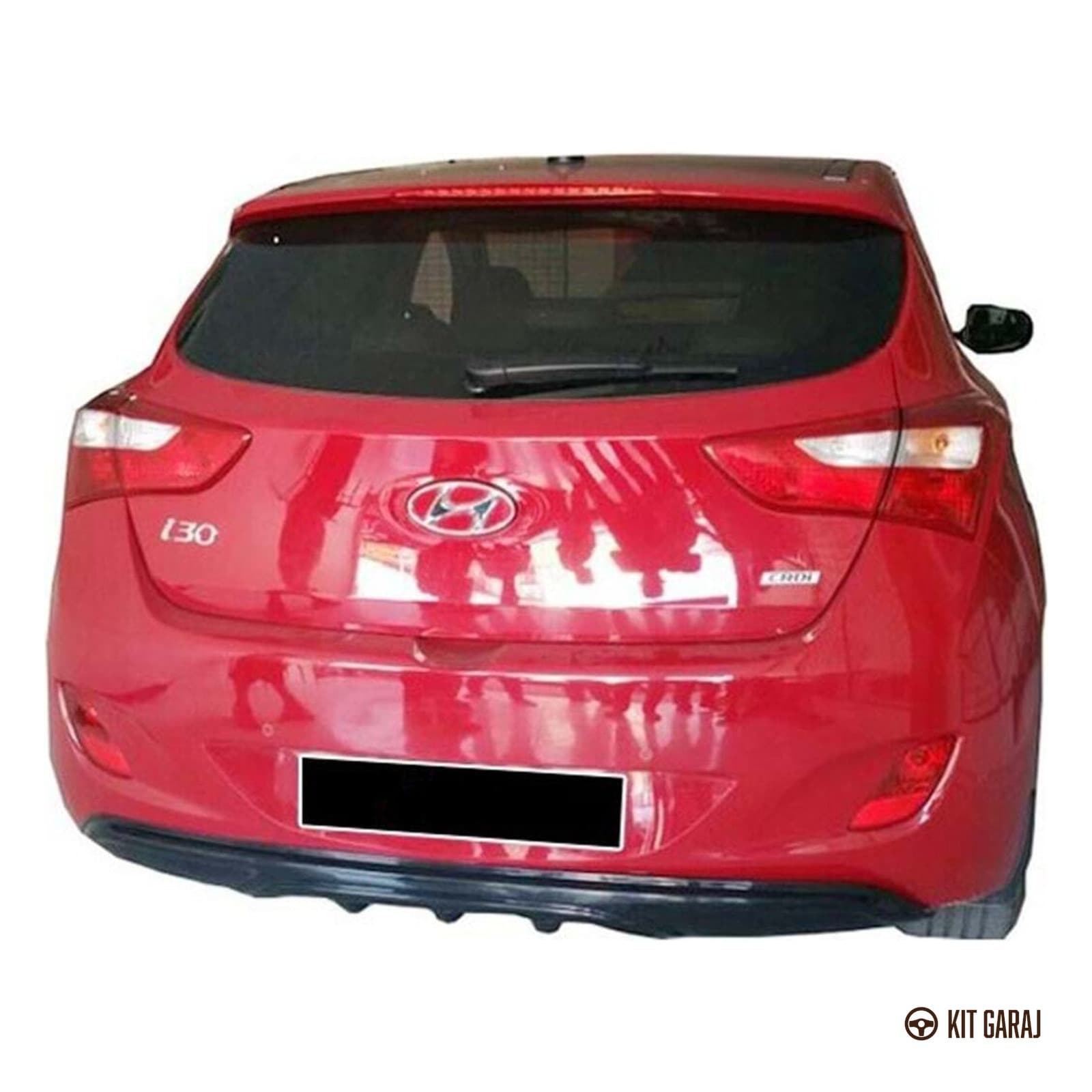 Hyundai i30 2012-2017 Custom Parlak Siyah Difüzör (Plastik) Boyalı (2/6)