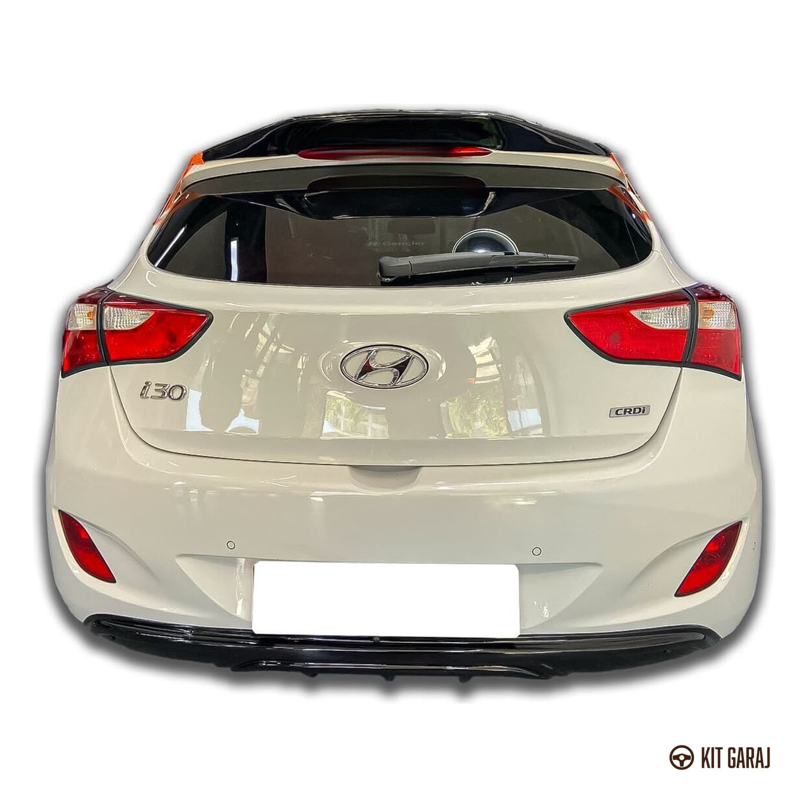 Hyundai i30 2012-2017 Custom Parlak Siyah Difüzör (Plastik) Boyalı (6/6)
