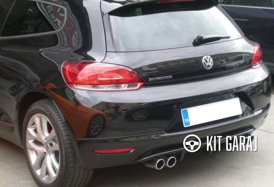 Volkswagen Scirocco Makyajsız Çift Çıkış Piano Black Difüzör (Plastik) Boyalı