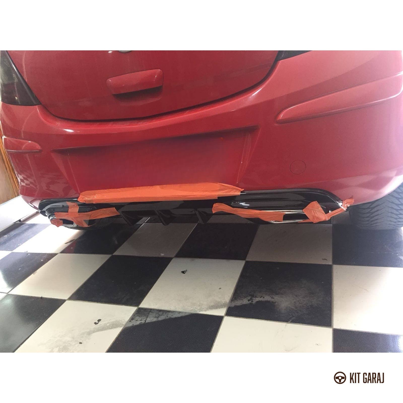 Opel Corsa 2006-2014 Egzoz Görünümlü Parlak Siyah Difüzör (Plastik) Boyalı (3/5)
