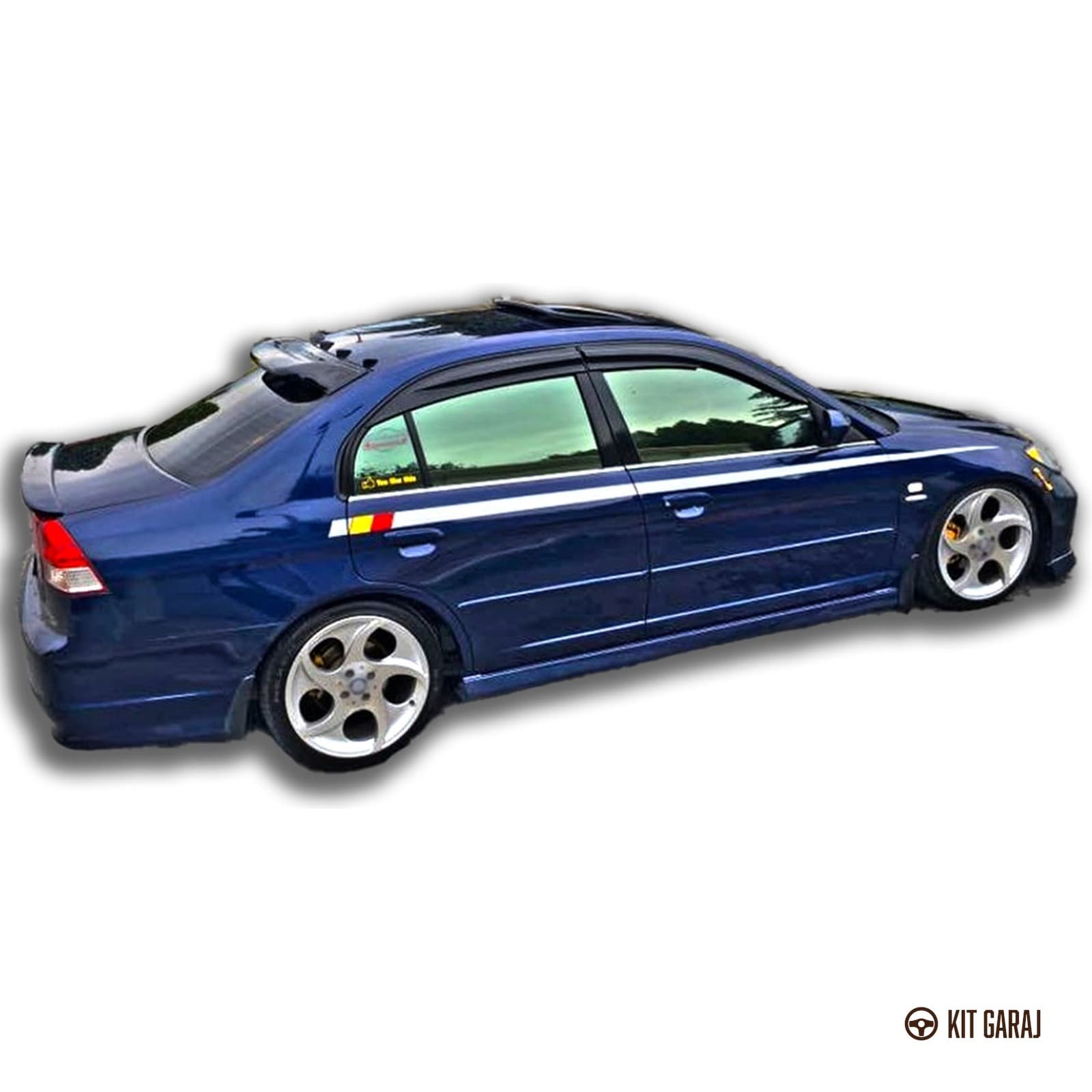 Honda Civic 2001-2006 Parlak Siyah Cam Üstü Spoiler (Plastik) Boyalı (3/3)