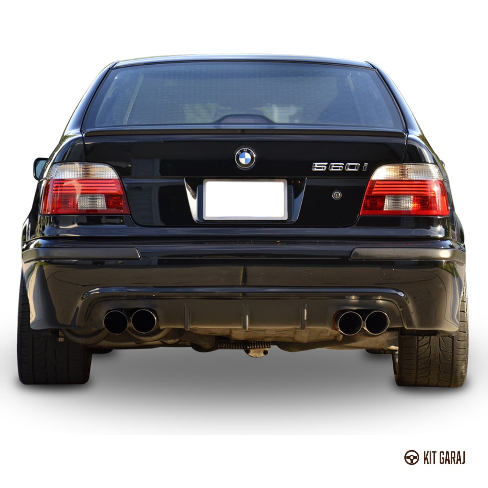 BMW E39 5 Serisi M5 Difüzör Piano Black Sağ Sol Çiftli Çıkış Plastik