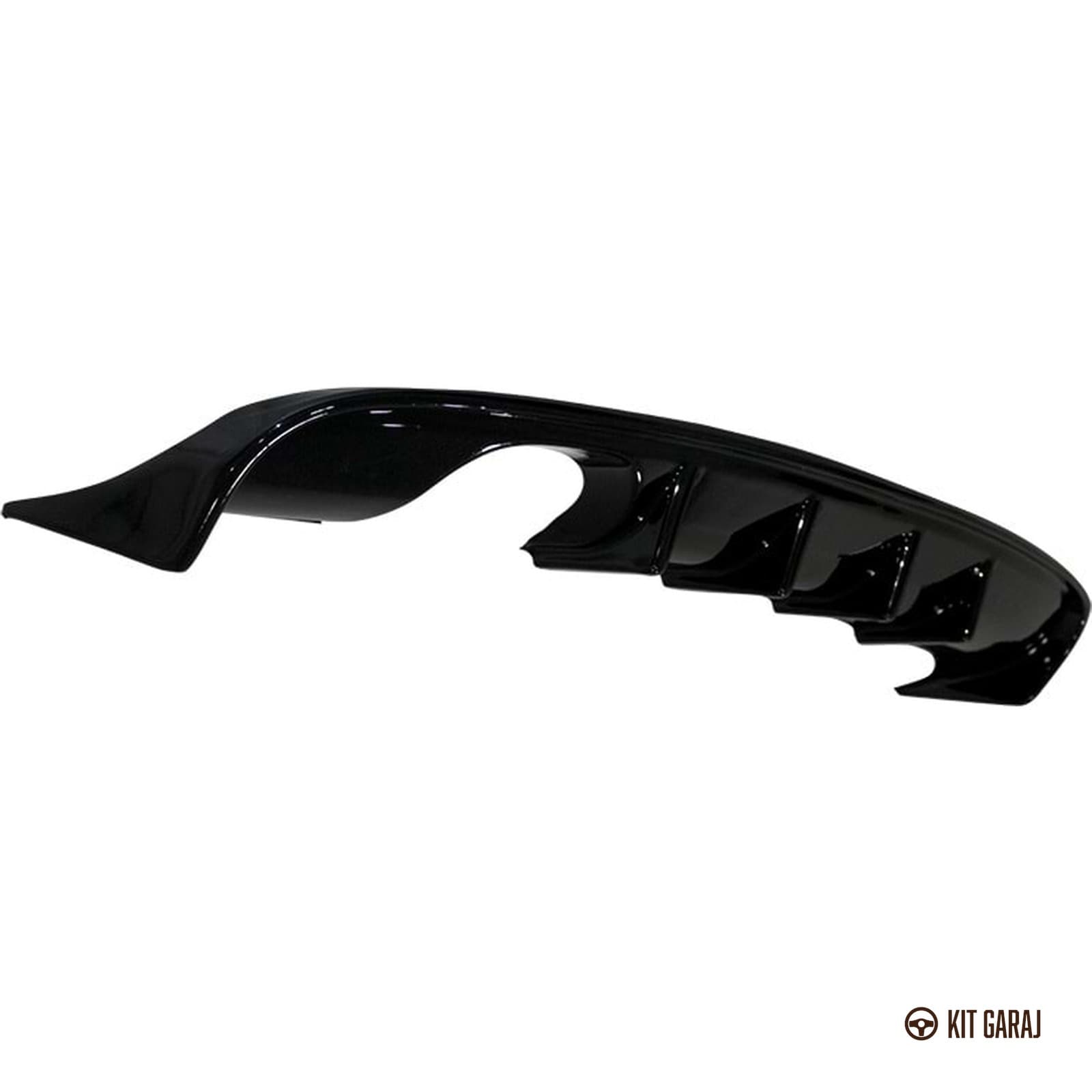 Audi A3 2003-2012 HB 2 Kapı S3 Piano Black Soldan Çift Difüzör (Plastik) Boyalı (4/4)
