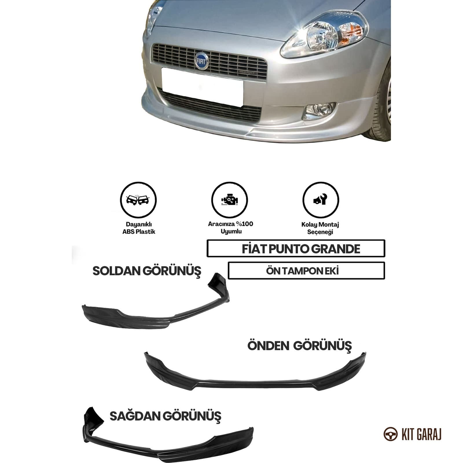 Fiat Punto Ön Ek (Plastik) Boyasız