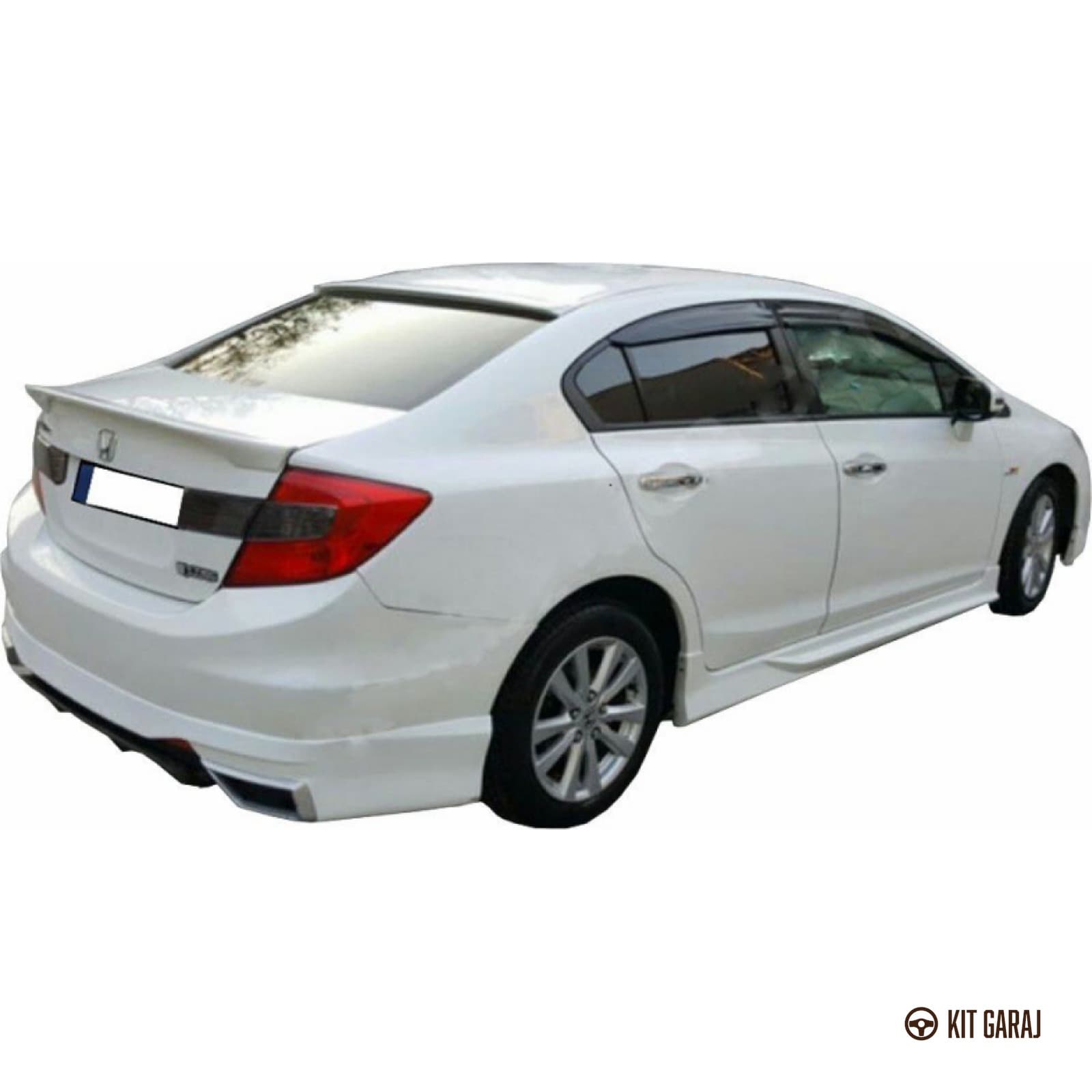 Honda Civic Egzoz Görünümlü Difüzör (Plastik) Boyasız (3/4)