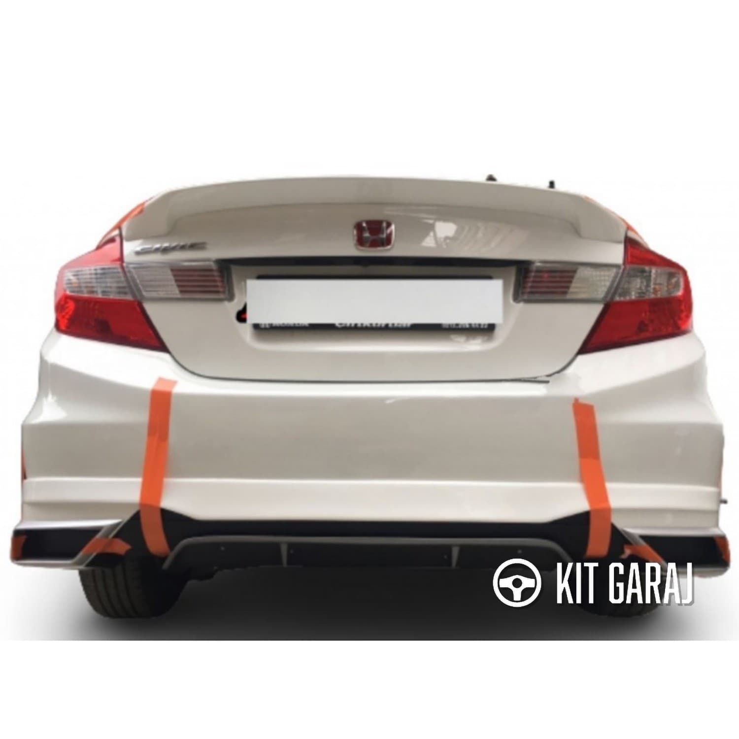 Honda Civic Egzoz Görünümlü Difüzör (Plastik) Boyasız (4/4)