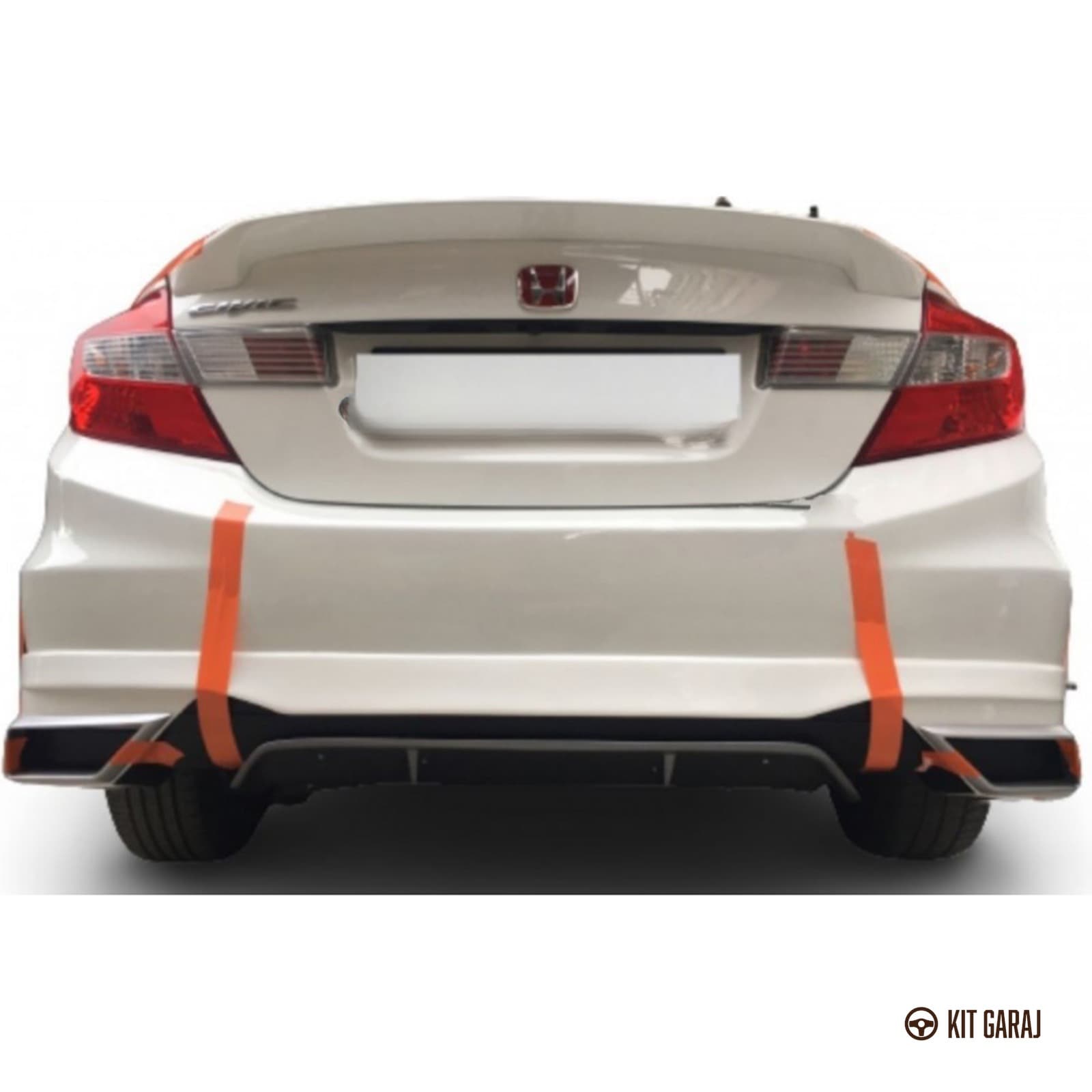 Honda Civic Egzoz Görünümlü Difüzör (Plastik) Boyasız (4/4)
