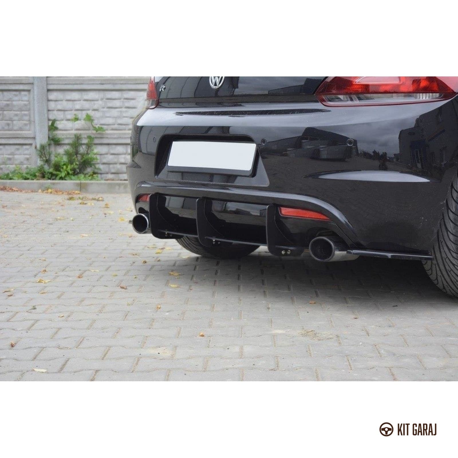 Volkswagen Scirocco Parlak Siyah Difüzör (Plastik) Boyalı