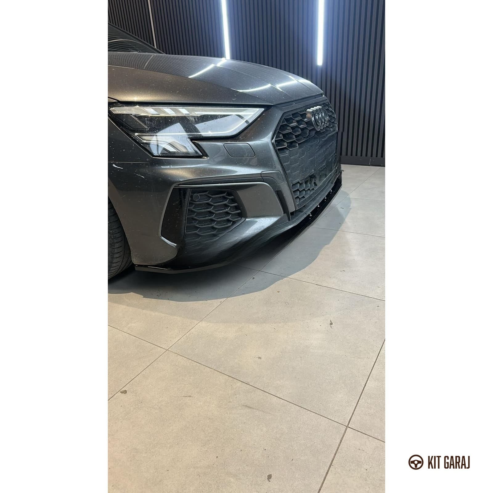 Audi A3 S3/S-Line 2020-2024 Sedan Ön Lip (Plastik) Piano Black Boyalı