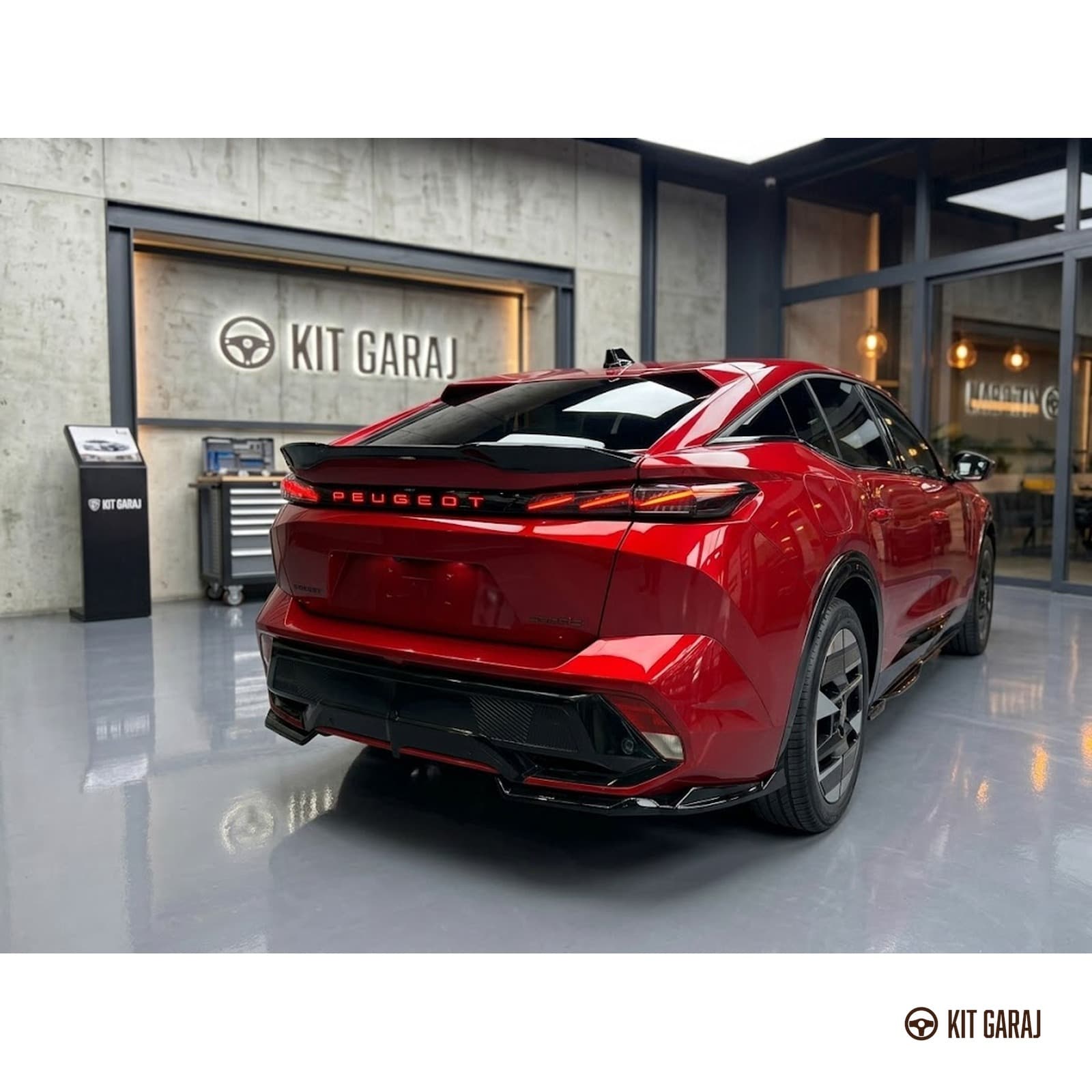 Peugeot 408 Allure & GT Cam Altı Spoiler (Plastik) Parlak Siyah Boyalı