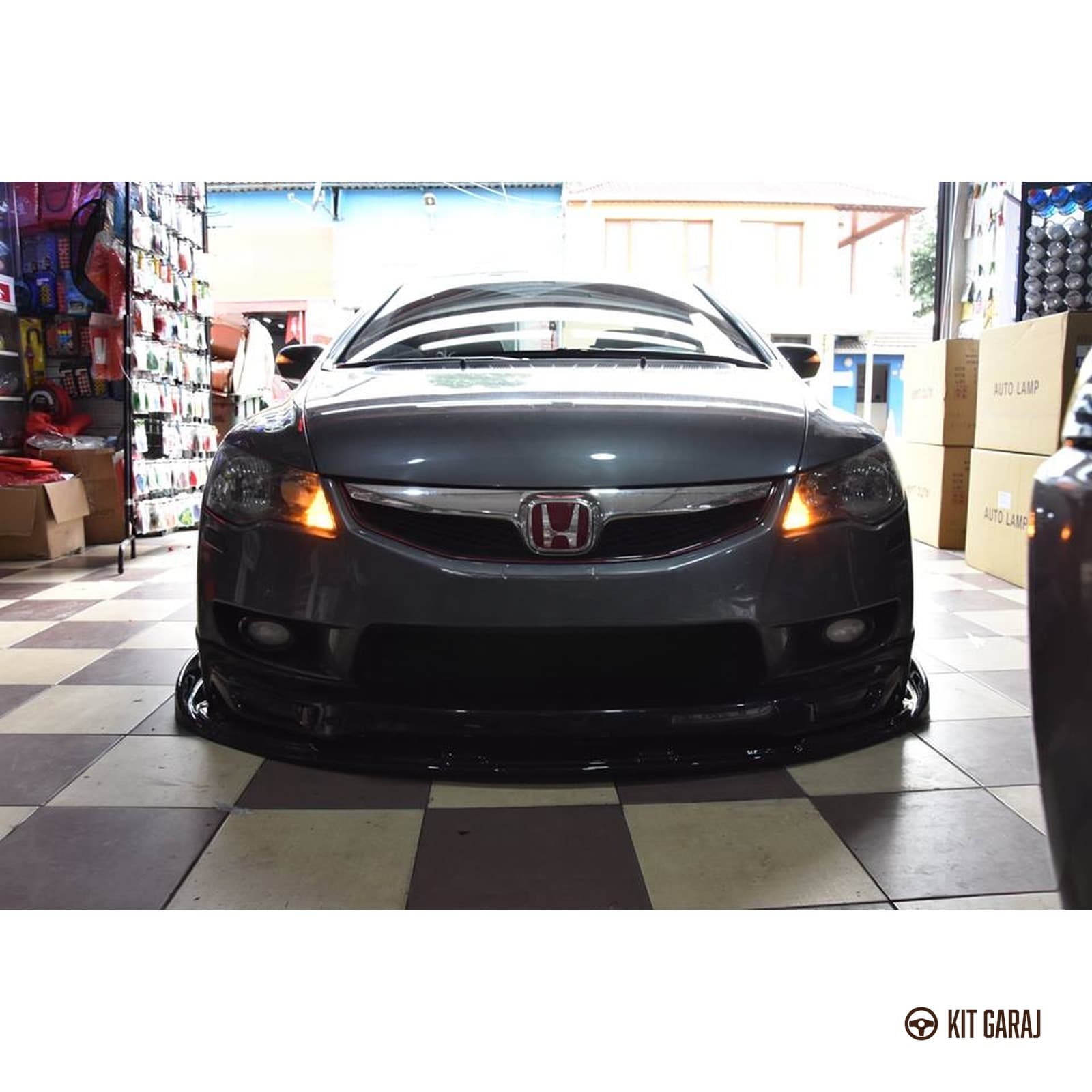 Honda Civic FD6 RR 3 Parça Piano Black Ön Lip (Plastik) Boyalı
