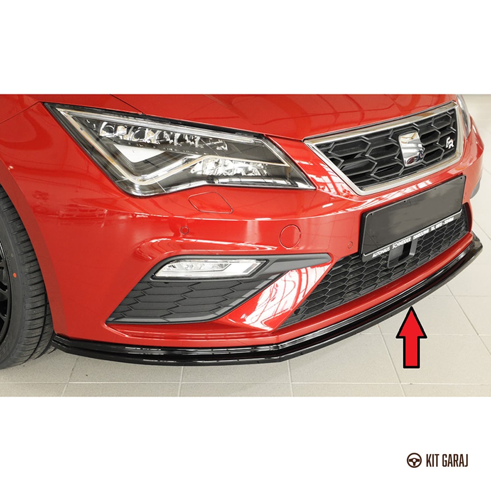 Seat Leon Mk3 2013-2020 Rieger FR Piano Black Ön Lip (Plastik) Boyalı