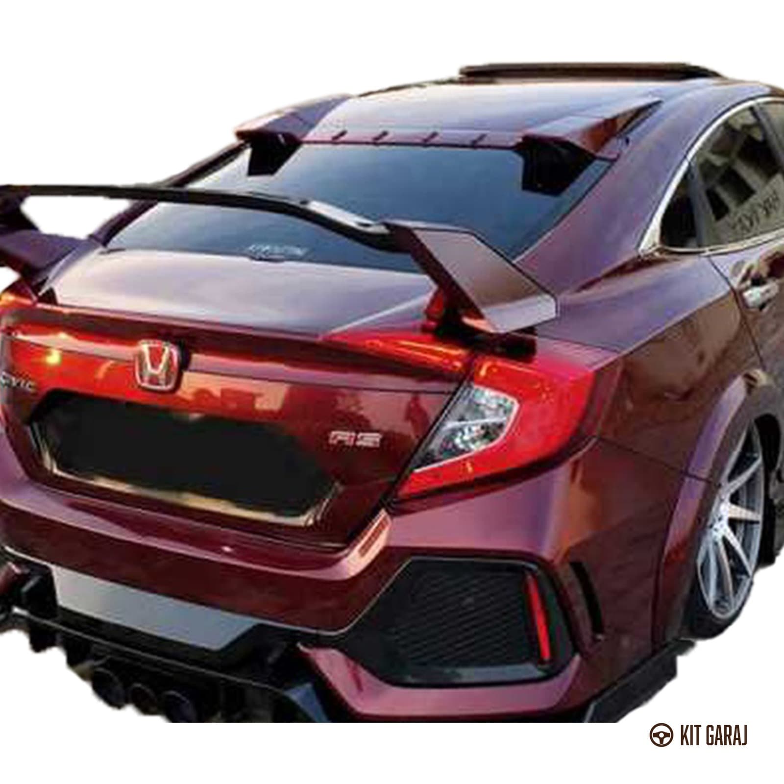 Honda Civic FC5 2016-2021 Piano Black Tavan Spoiler (Plastik) Boyalı