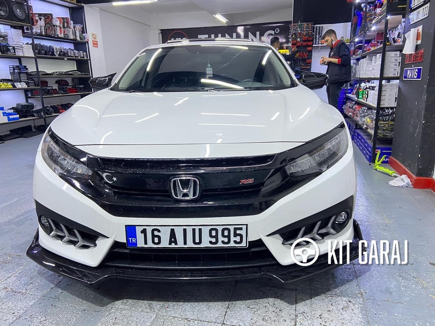 Honda Civic FC5 2016-2021 3 Parça Piano Black Ön Lip (Plastik) Boyalı