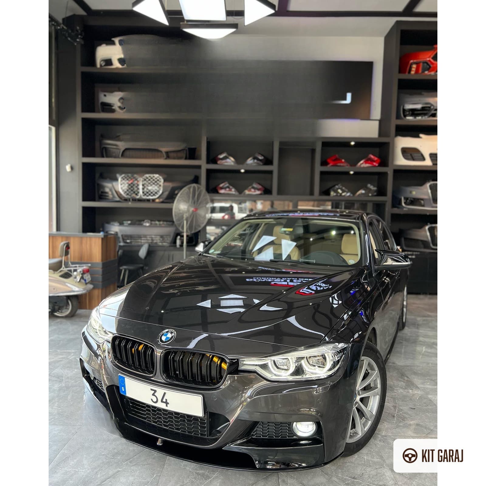 BMW F30 M-Tech Piano Black Ön Lip (Plastik) Boyalı (7/8)