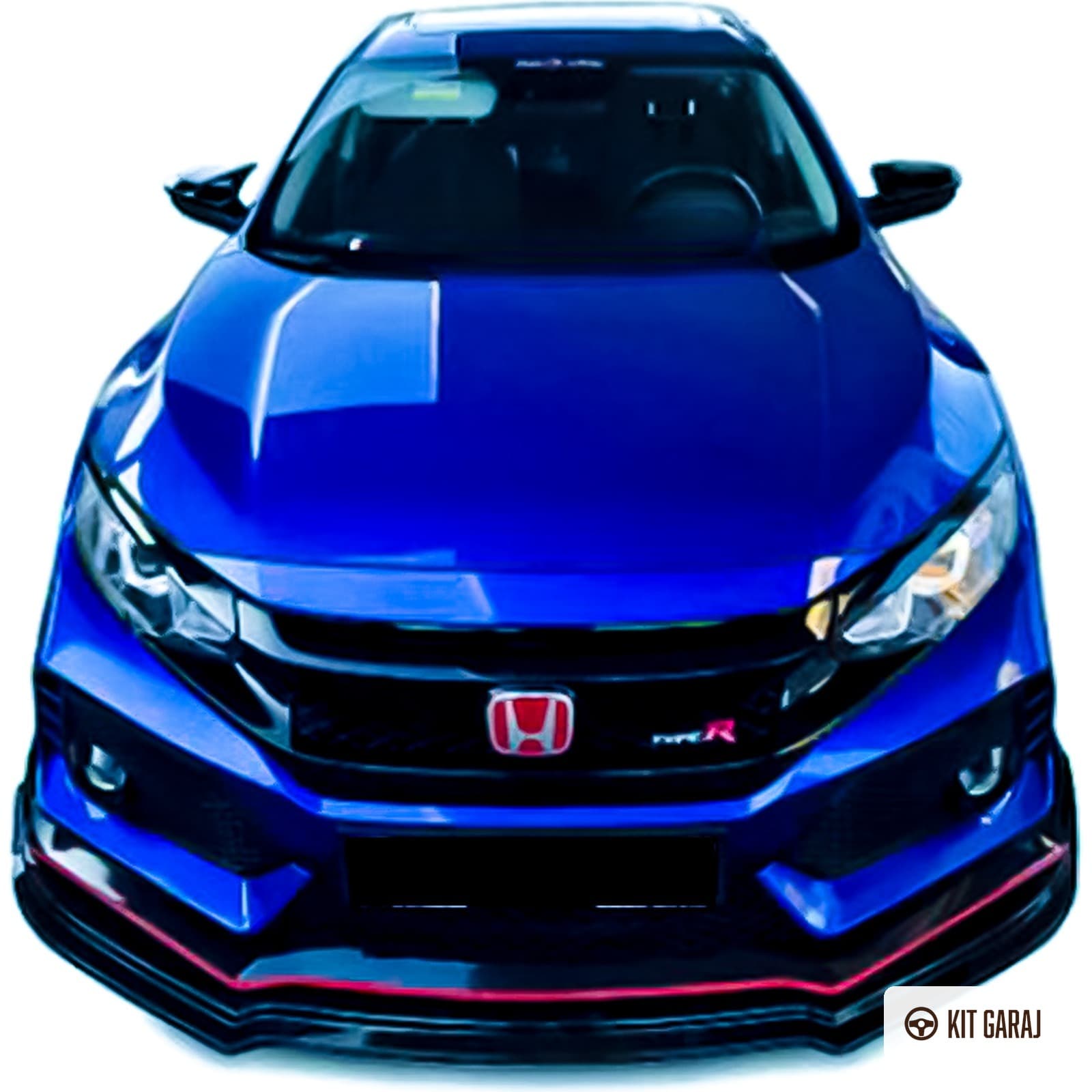 Honda Civic FC5 2016-2021 Typer 3 Parça Piano Black Ön Lip (Plastik) Boyalı