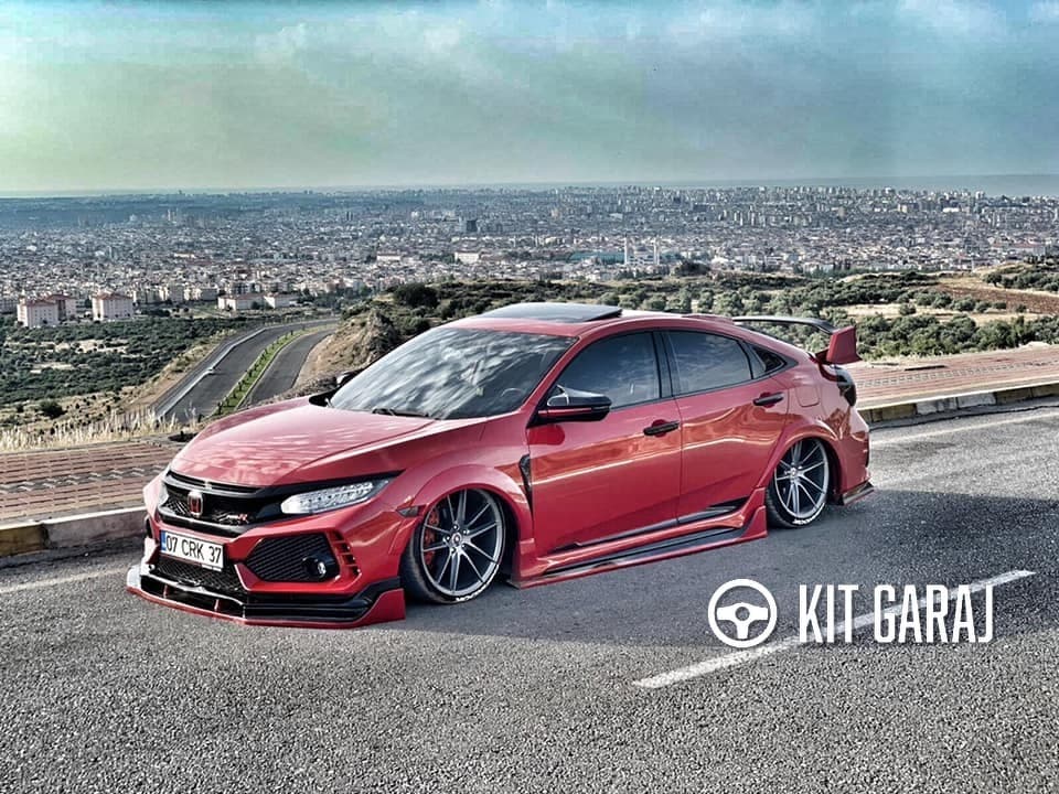 Honda Civic 2016-2021 FC5 FC5 Custom Ön Lip (Plastik) Boyasız