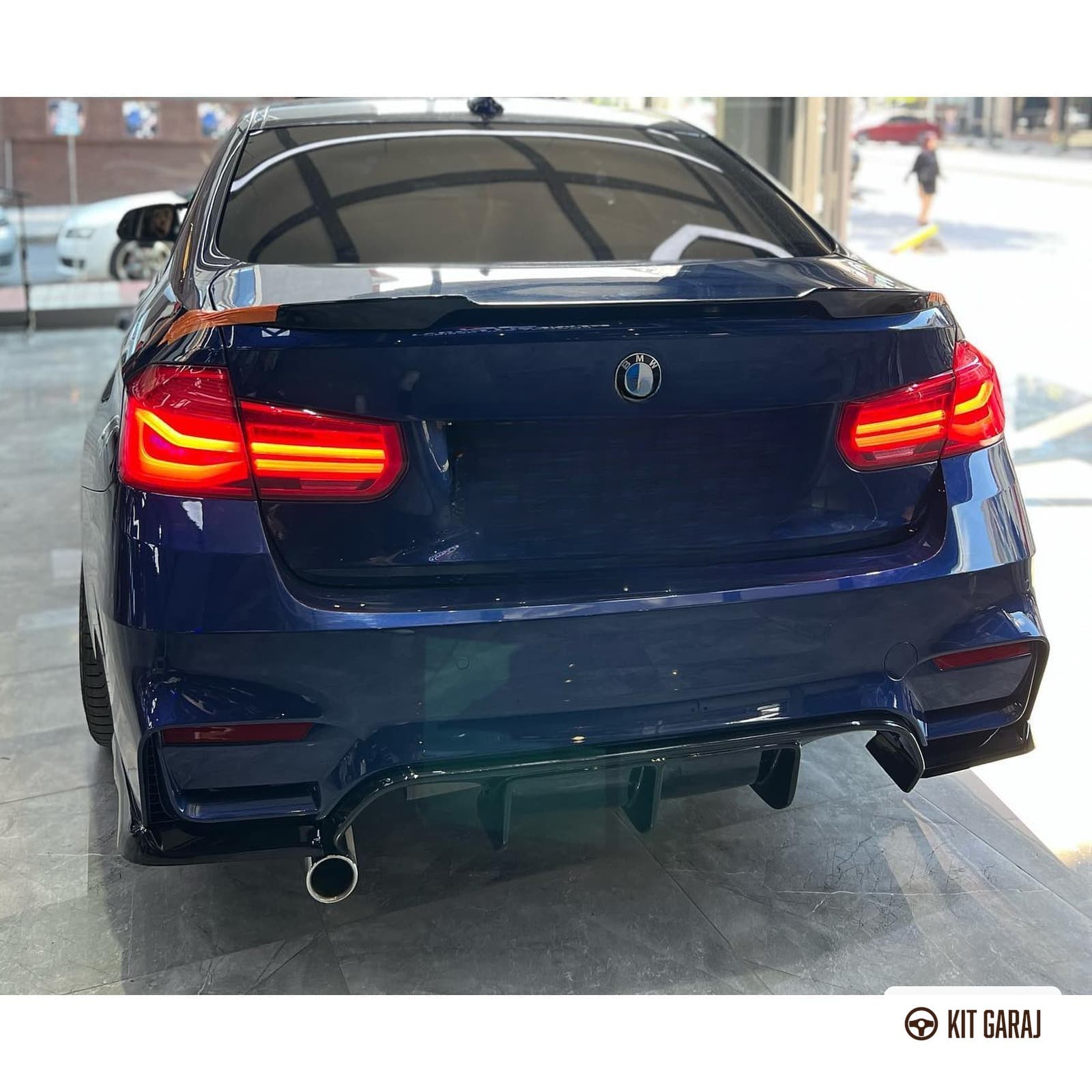 BMW F30-F80 M3 2012-2018 Vorsteiner Set 3 Parça Difüzör (Plastik) Piano Black (4/8)