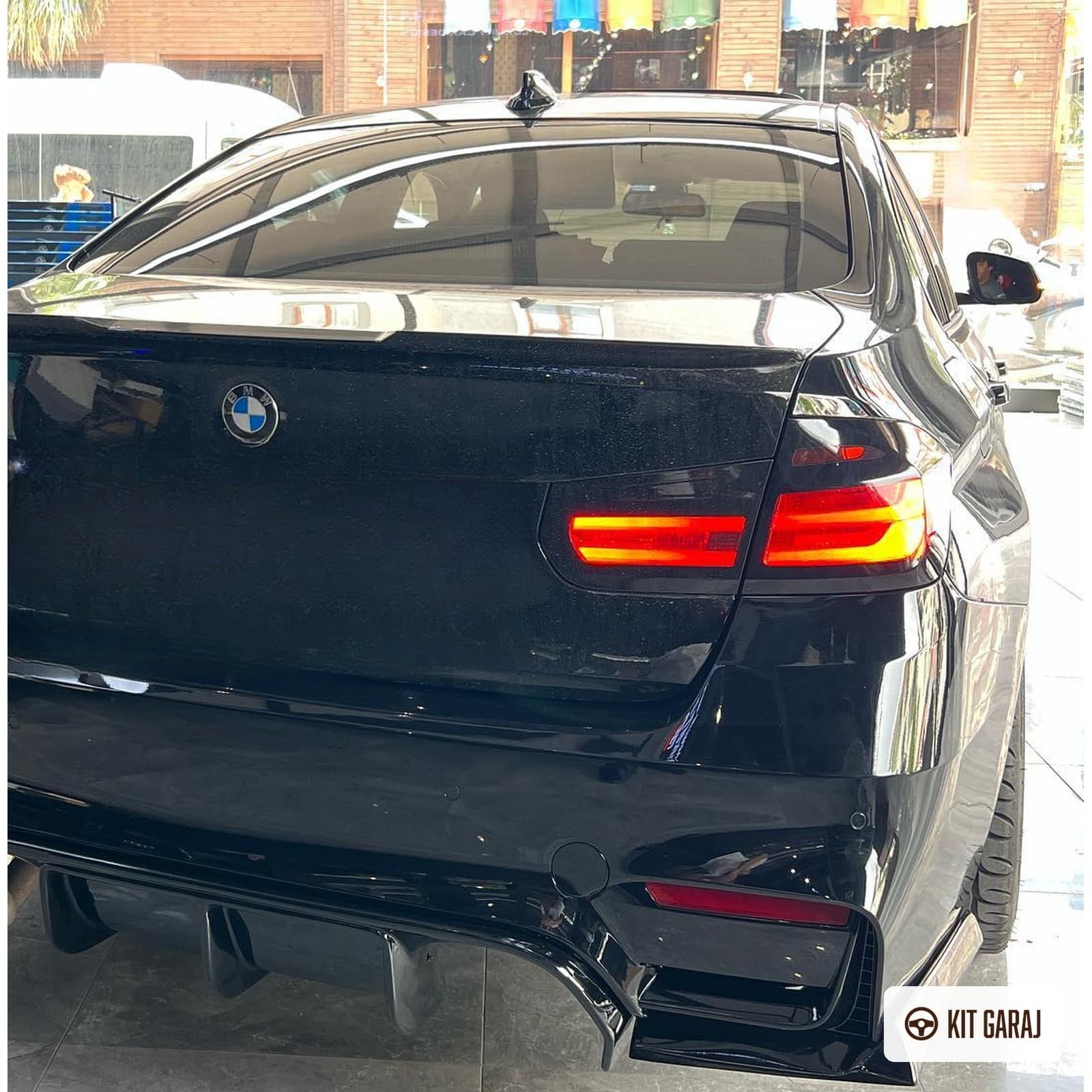 BMW F30-F80 M3 2012-2018 Vorsteiner Set 3 Parça Difüzör (Plastik) Piano Black (6/8)