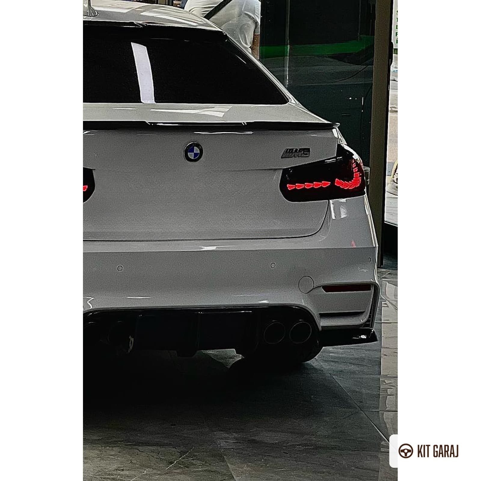 BMW F30-F80 M3 2012-2018 Vorsteiner Set 3 Parça Difüzör (Plastik) Piano Black (8/8)