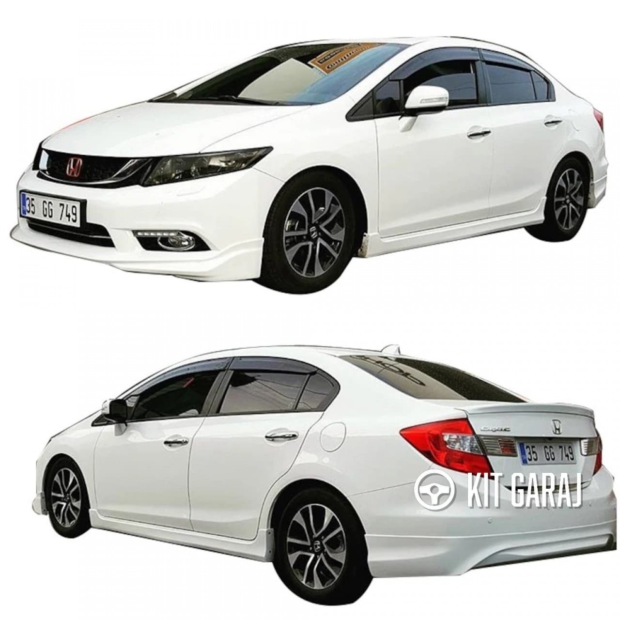 Honda Civic FB7 Modulo Yan Marşpiyel Seti Şık & Dayanıklı Tasarım | Boyasız (3/6)