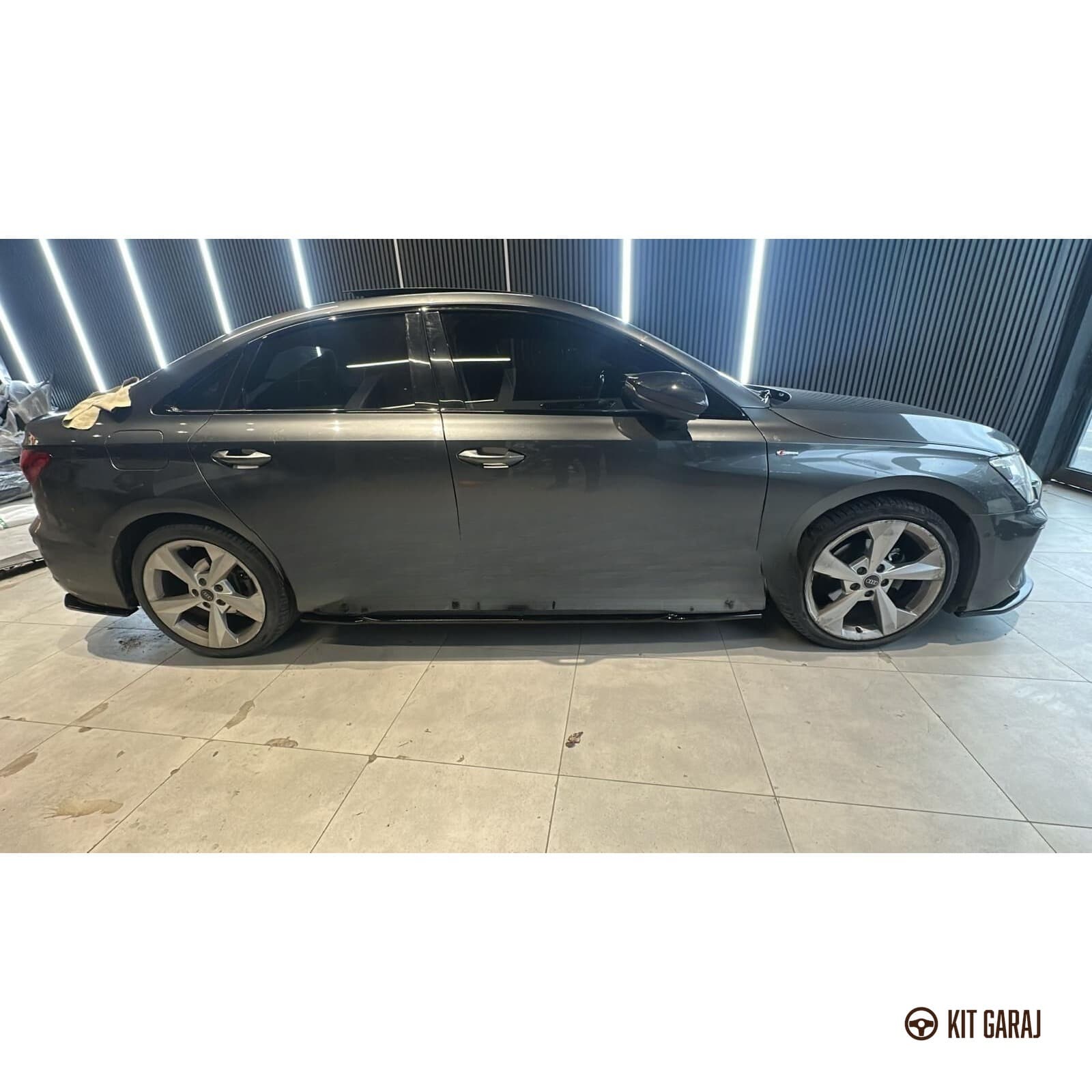 Audi A3 S3/S-Line 2020-2024 Sedan Yan Marşpiyel (Plastik) Piano Black Boyalı