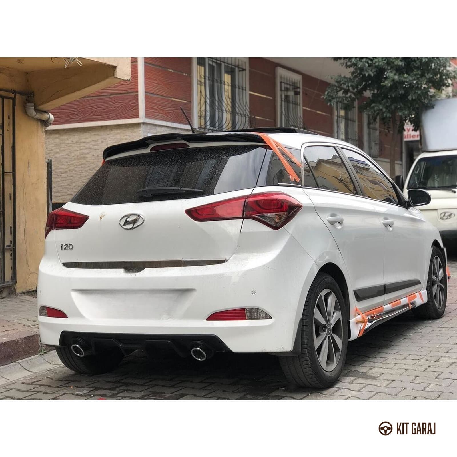 Hyundai I20 Custom Yan Marşpiyel (Çift) (Plastik) (4/7)