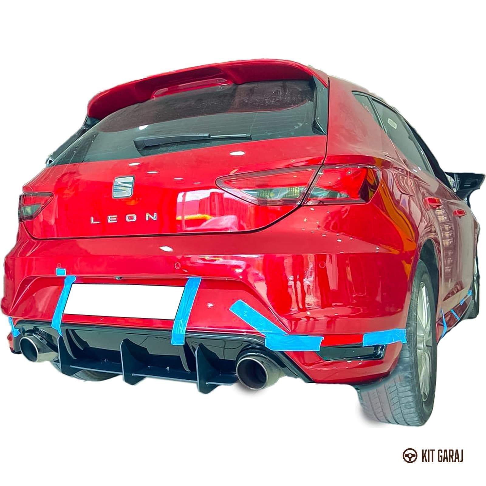 Seat Leon Mk3 2012-2020 Aero Parlak Siyah Flap (Plastik) Boyalı (3/6)