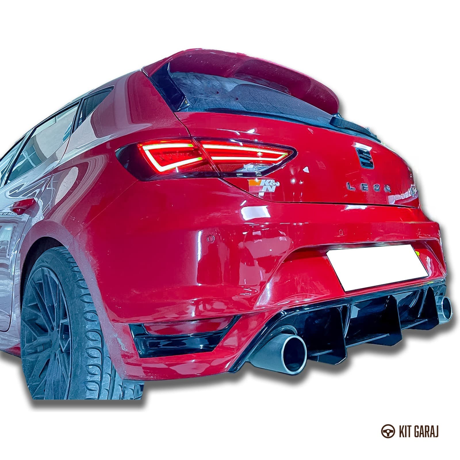 Seat Leon Mk3 2012-2020 Aero Parlak Siyah Flap (Plastik) Boyalı (4/6)