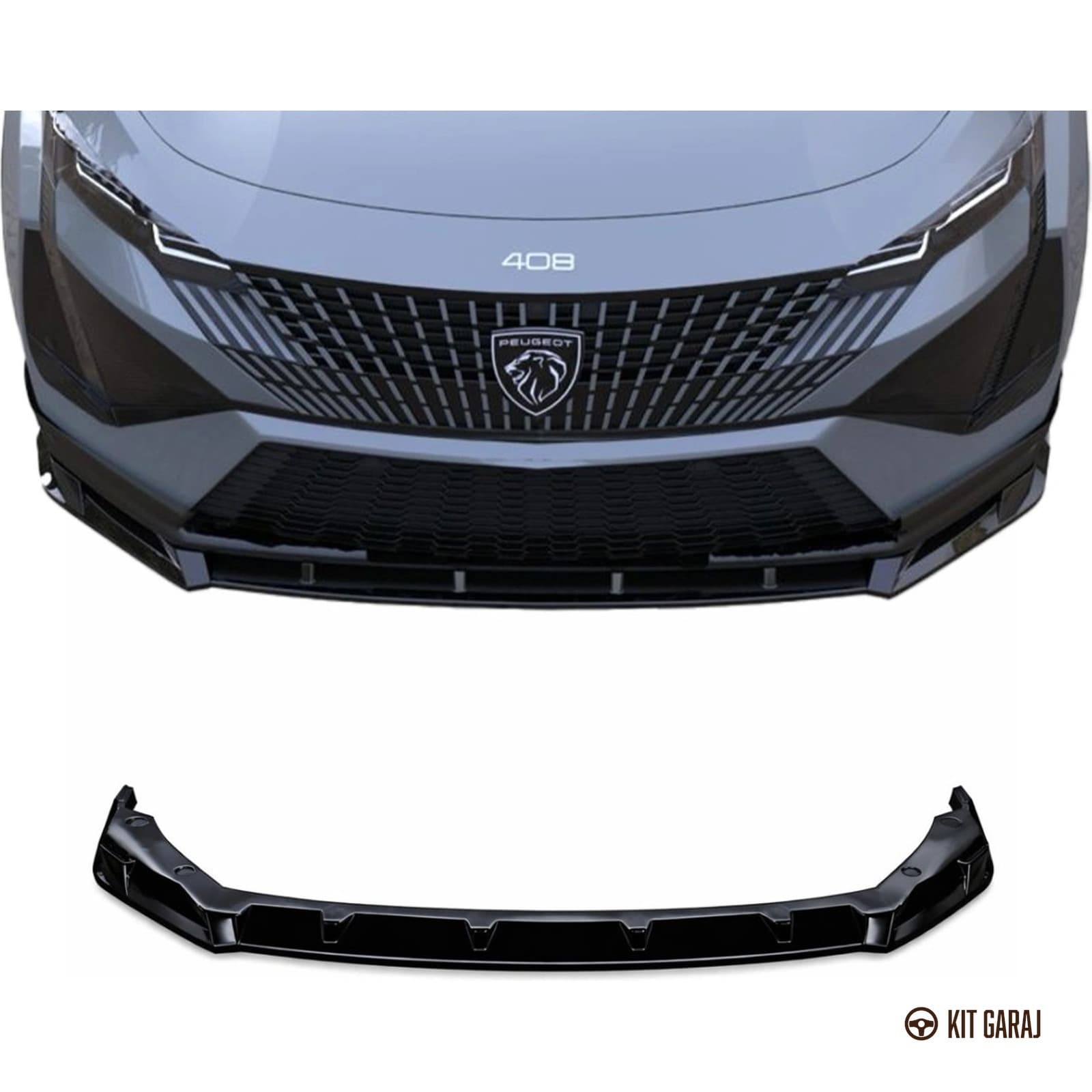 Peugeot 408 Piano Black Ön Lip (Plastik) Boyalı (5/5)