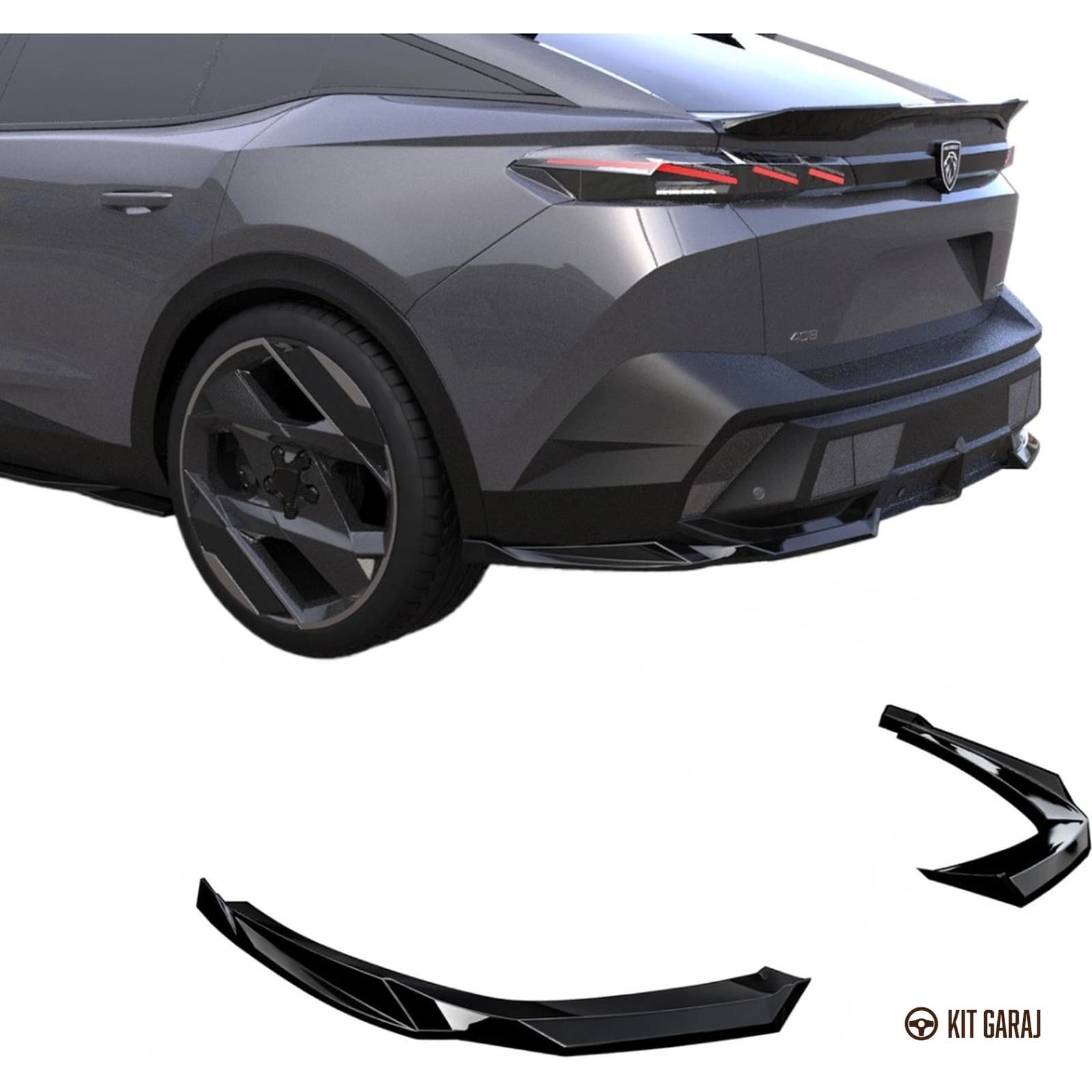 Peugeot 408 Parlak Siyah Flap (Plastik) Boyalı (3/4)