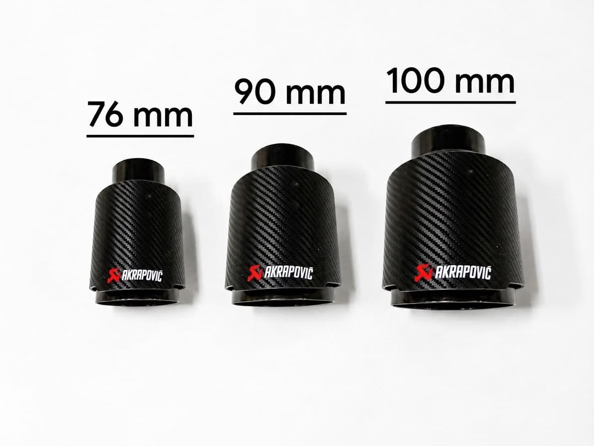 Evrensel Akrapovic Tipi Tekli Karbon Kaplama Egzoz Ucu Gümüş İç 100 mm (4/4)