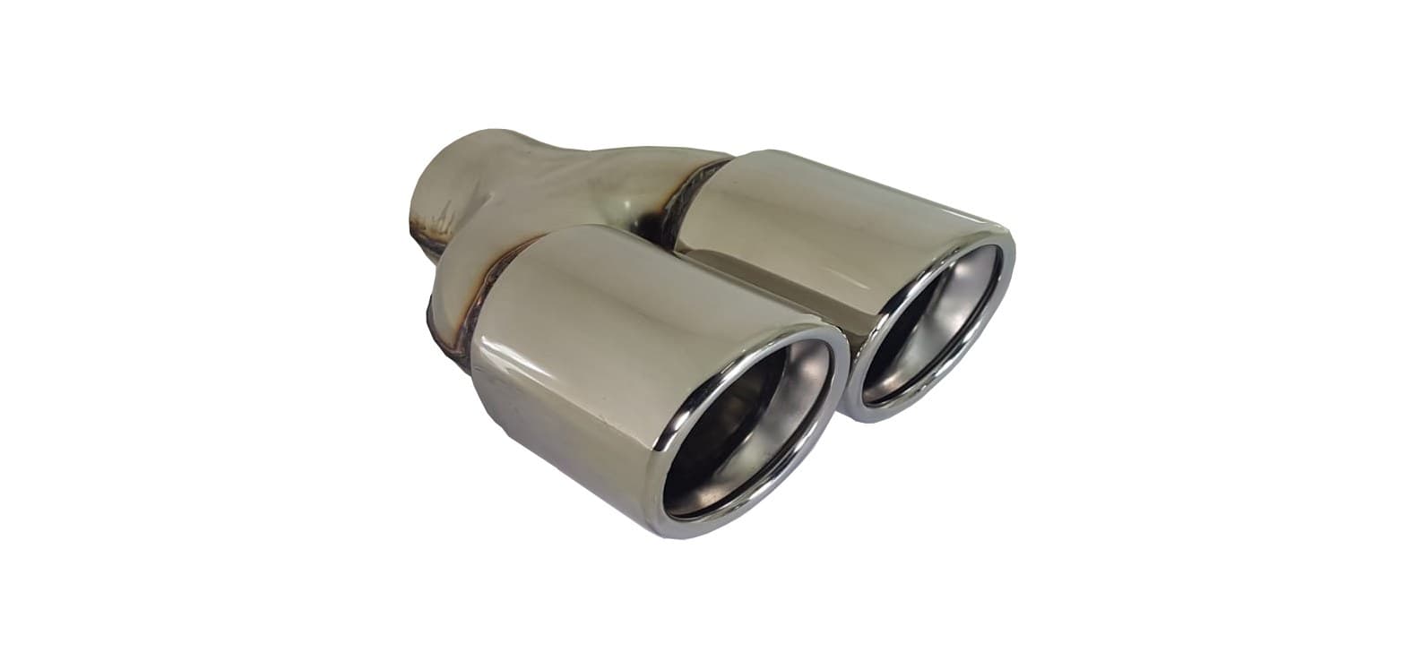 Evrensel Açılı Kesim Çiftli Paslanmaz Çelik Egzoz Ucu 90 mm (2/5)