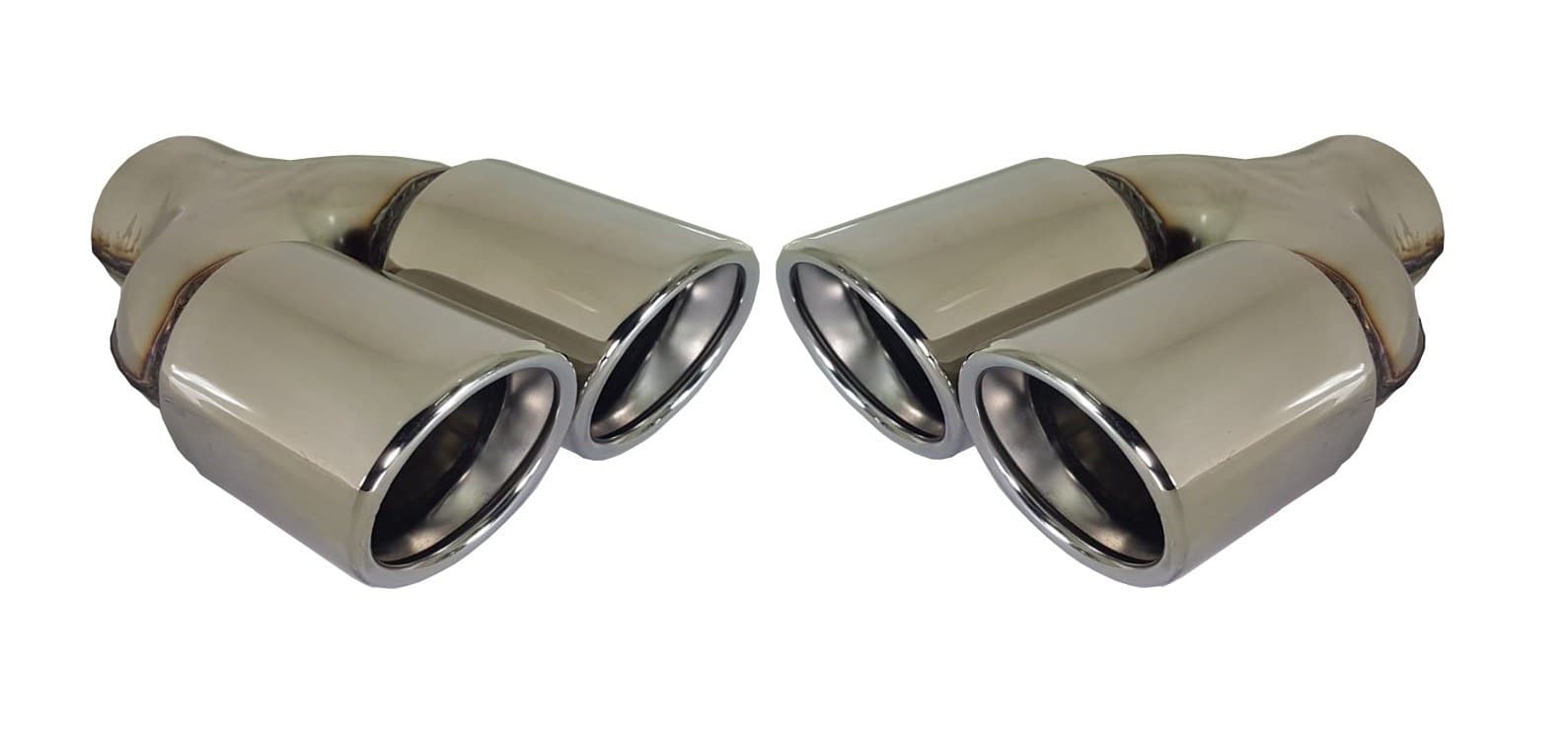 Evrensel Açılı Kesim Çiftli Paslanmaz Çelik Egzoz Ucu 90 mm (5/5)