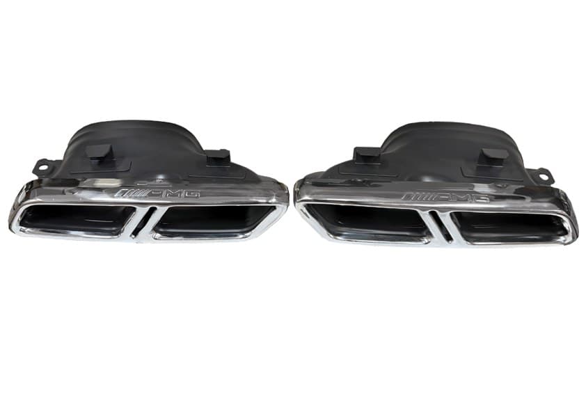 Mercedes AMG W221 W204 W205 W211 S63 E63 C63 Tekli Paslanmaz Egzoz Ucu Gri