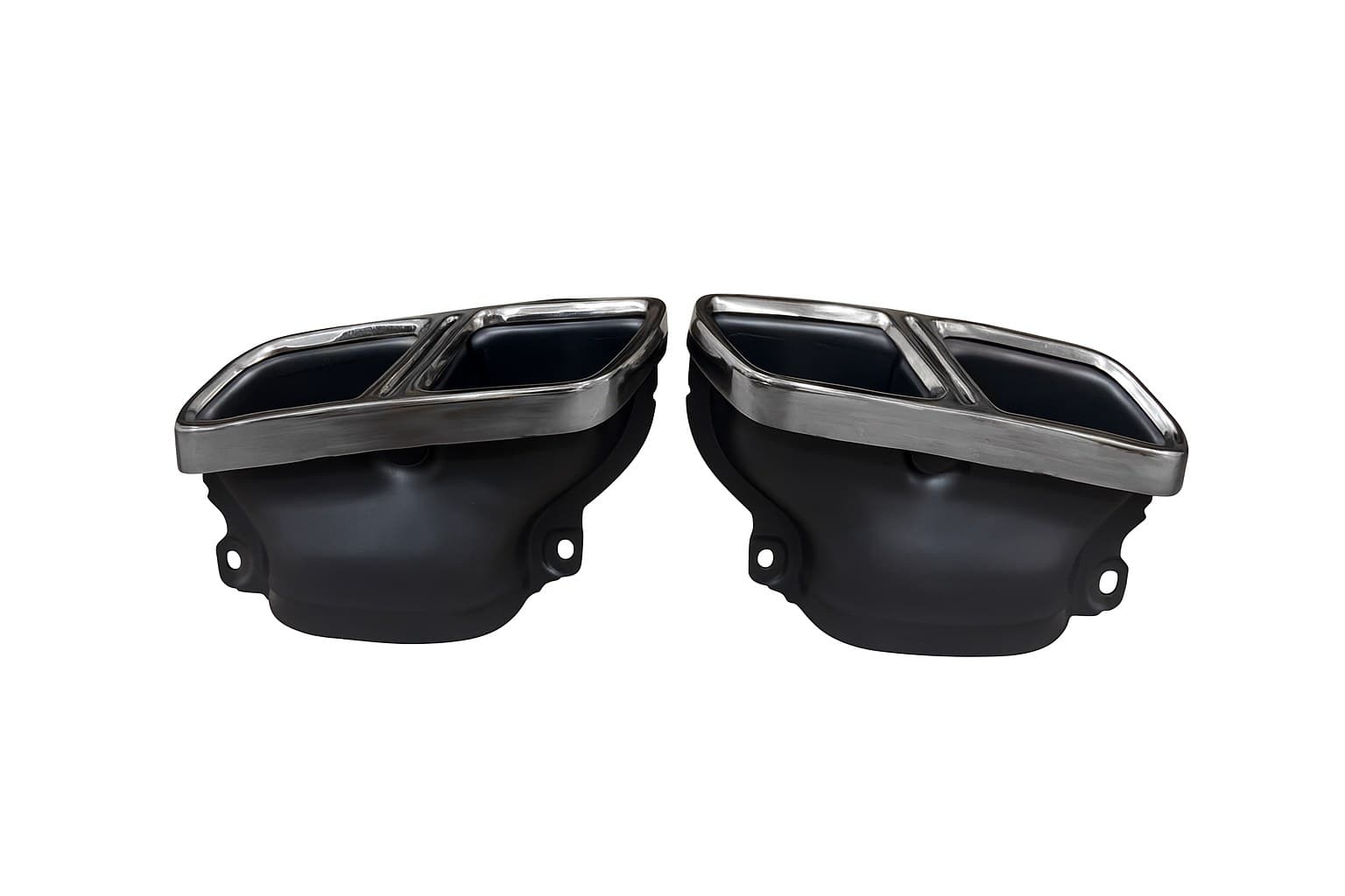 Mercedes AMG W221 W204 W205 W211 S63 E63 C63 Tekli Paslanmaz Egzoz Ucu Gri (3/3)