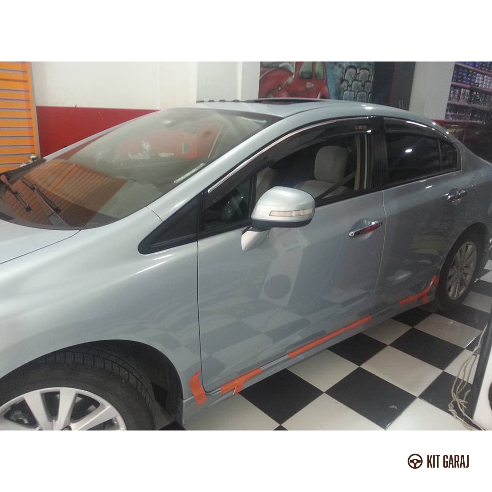 Honda Civic FB7 Modulo Yan Marşpiyel Seti Şık & Dayanıklı Tasarım | Boyasız