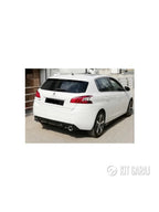 Peugeot 308 Uyumlu Race Difüzör Piano Black + Egzoz Ucu Kromlar 2013+