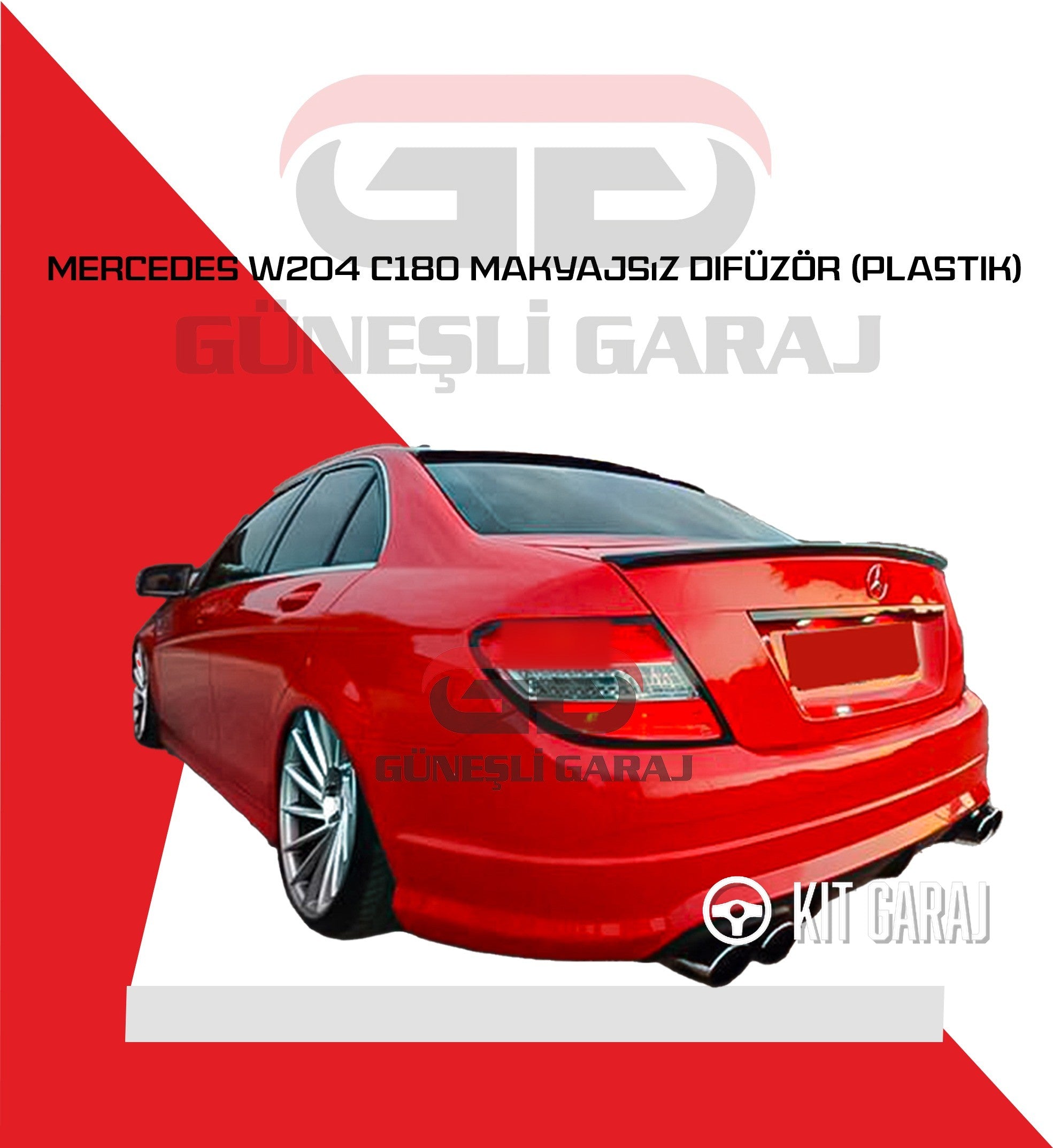 Mercedes-Benz W204 C180 Uyumlu Makyajsız Difüzör Plastik