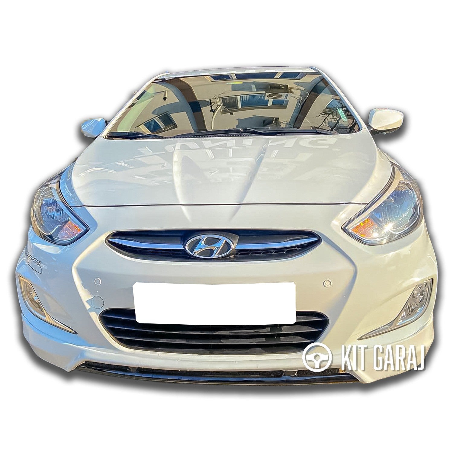 Hyundai Accent Blue 2011-2018 Uyumlu Boyasız Plastik Ön Tampon Eki