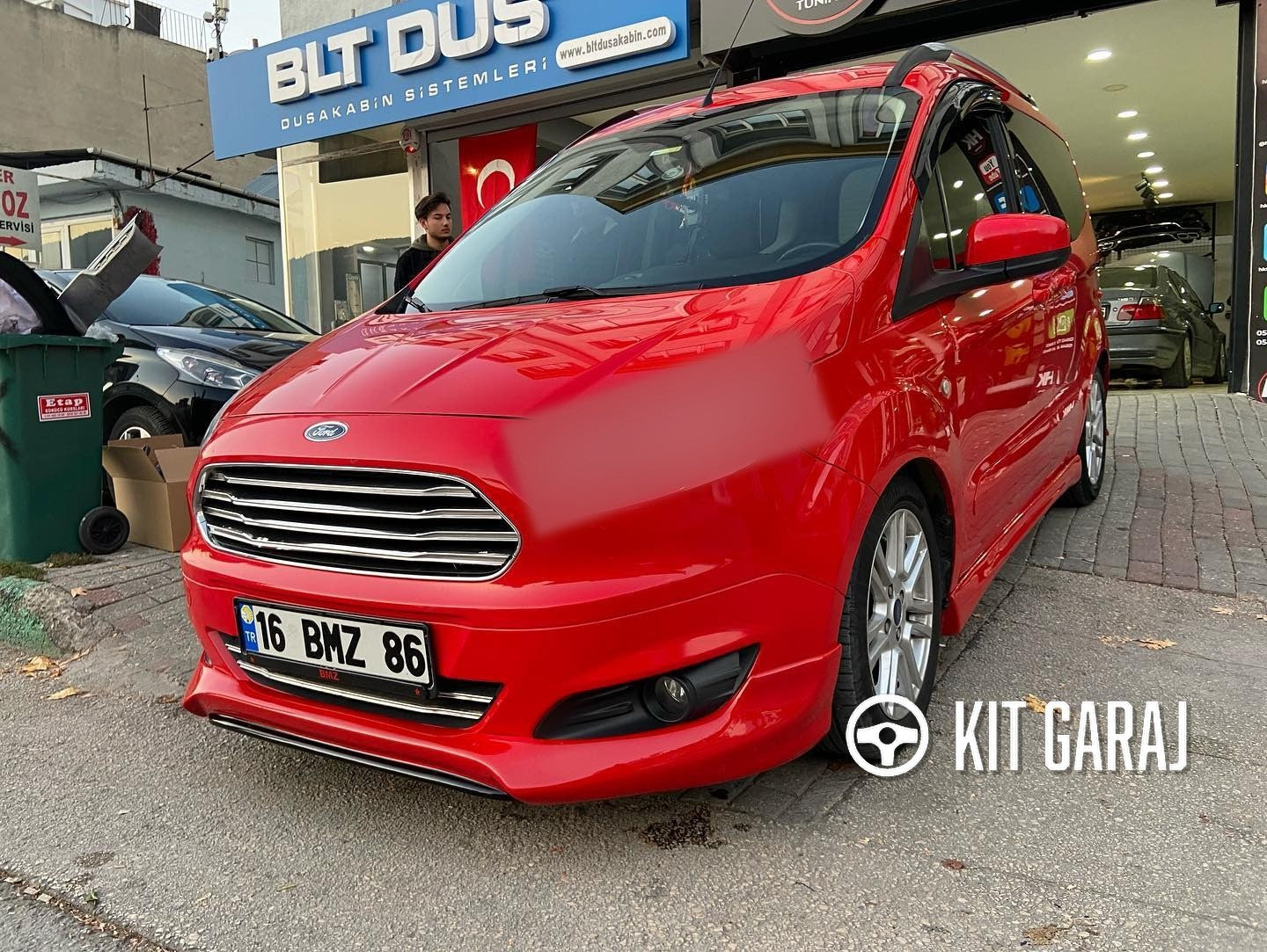 Ford Tourneo Courier 2014-2018 Makyajsız Kasa Uyumlu Boyasız Plastik Ön Ek