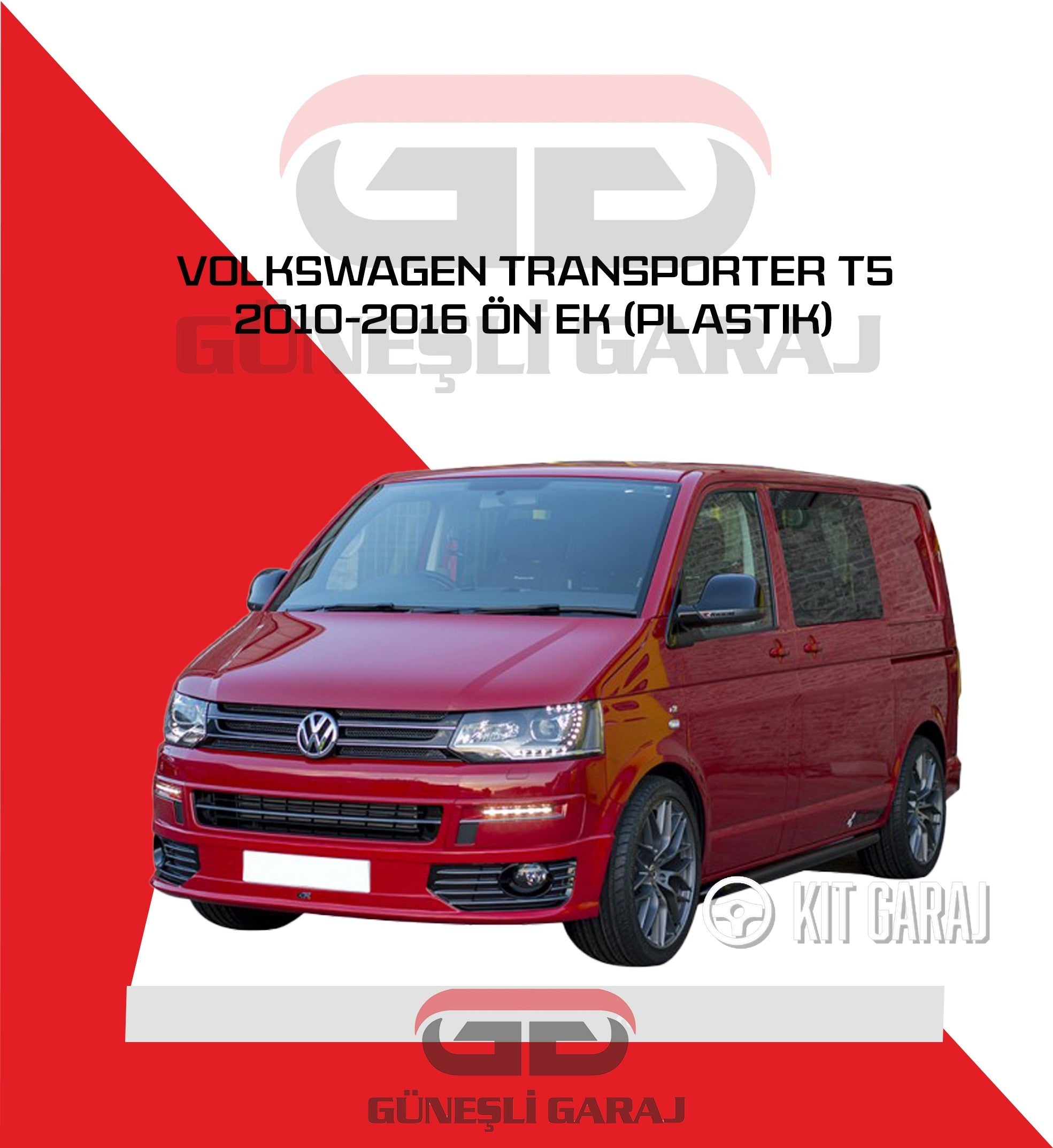 Volkswagen Transporter T5 Serisi (2010-2016) Uyumlu Ön Tampon Ek (Plastik)